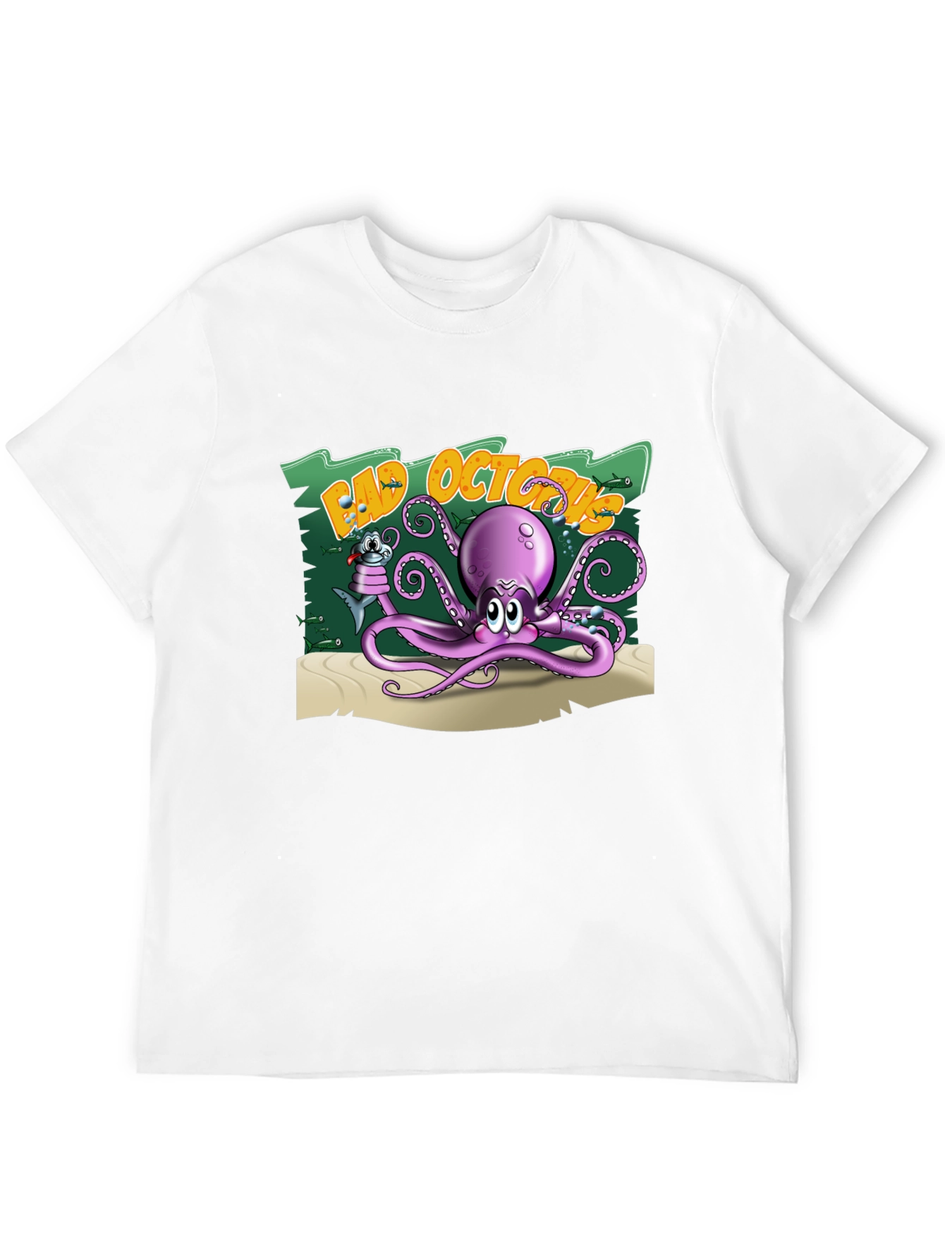 Bad Octopus Graphic T-Shirt - Black