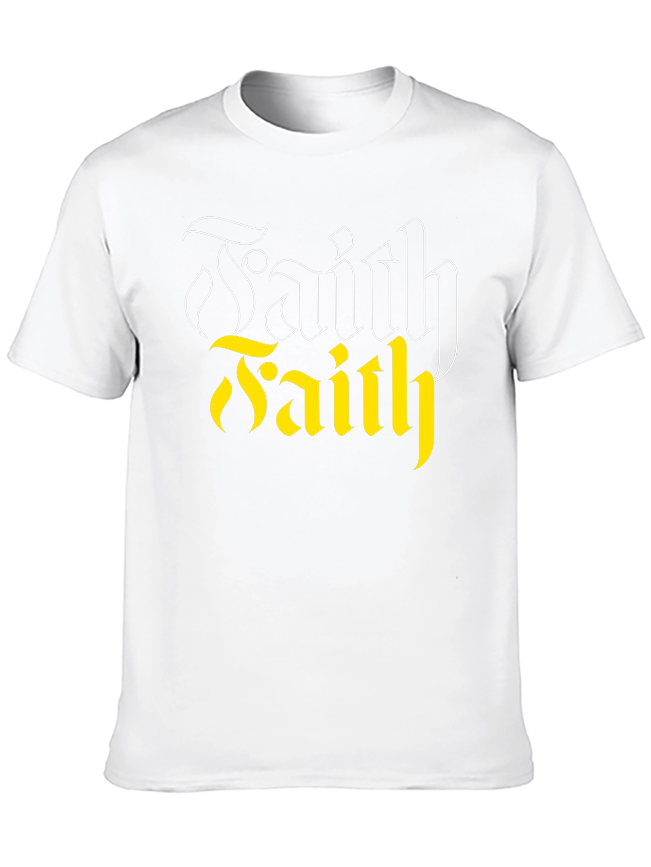 Faith Graphic Tee - Black Cotton Blend Casual T-Shirt
