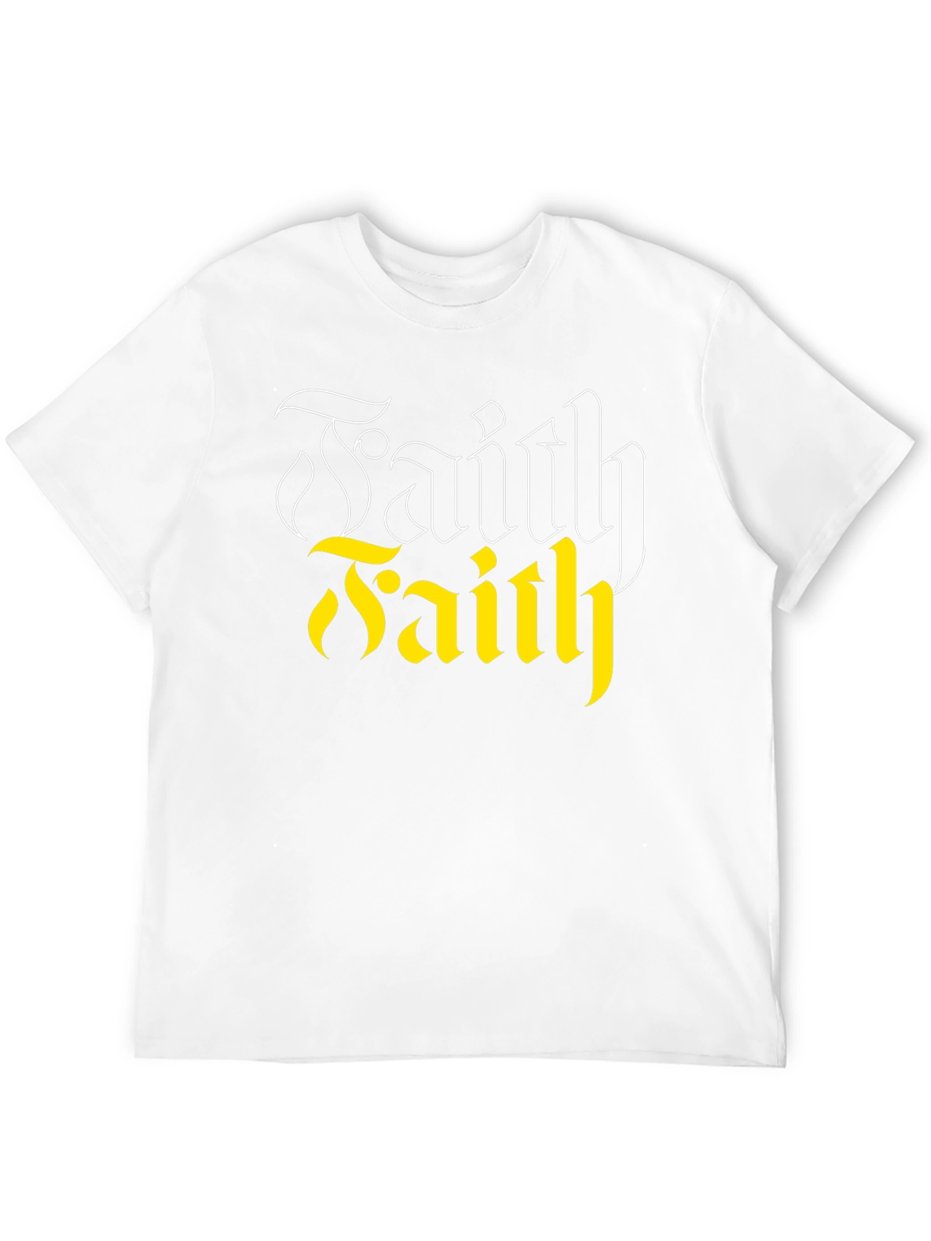 Faith Graphic Tee - Black Cotton Blend Casual T-Shirt