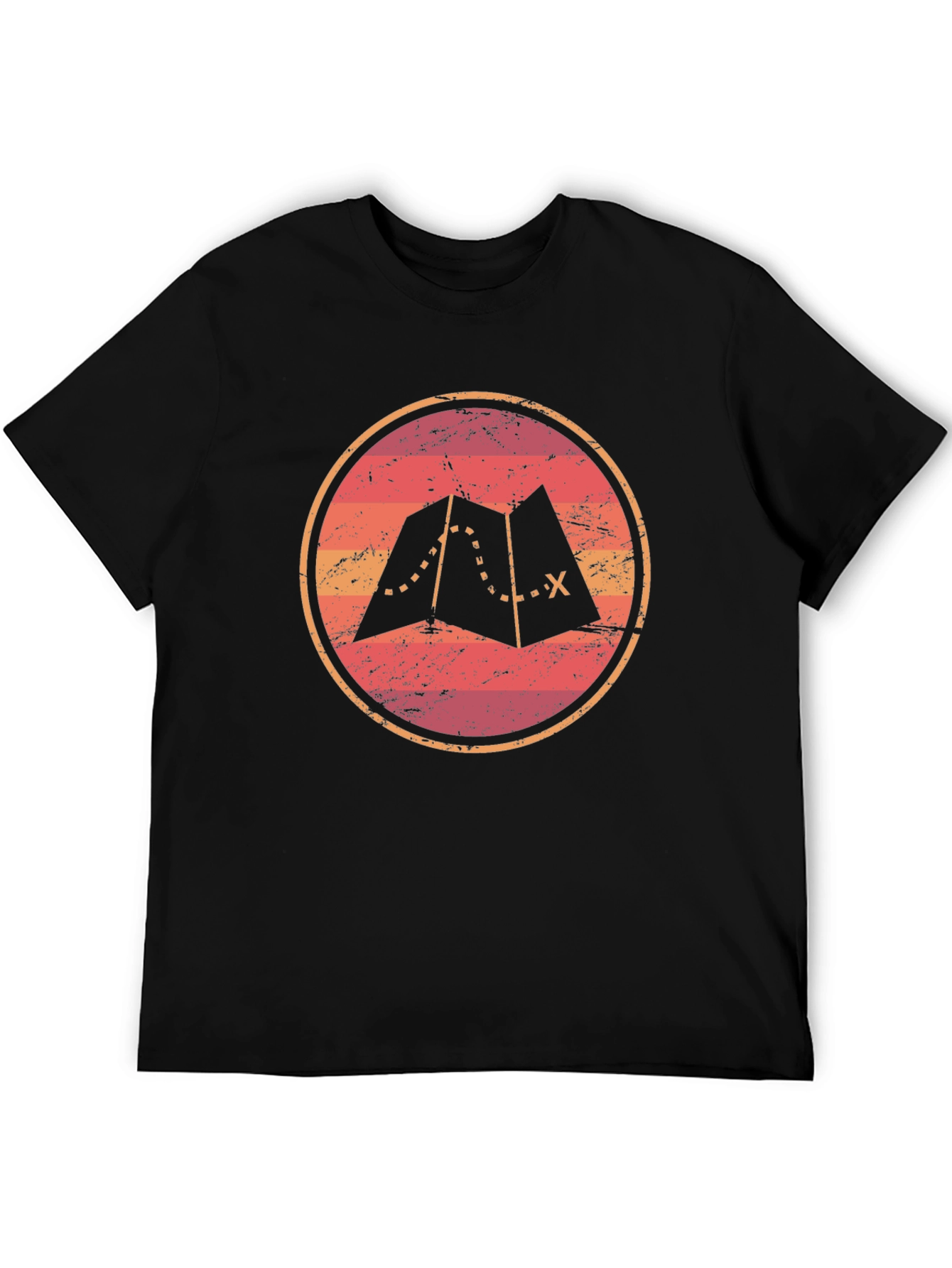 Adventure Map Graphic Tee - Unisex Soft Black T-Shirt