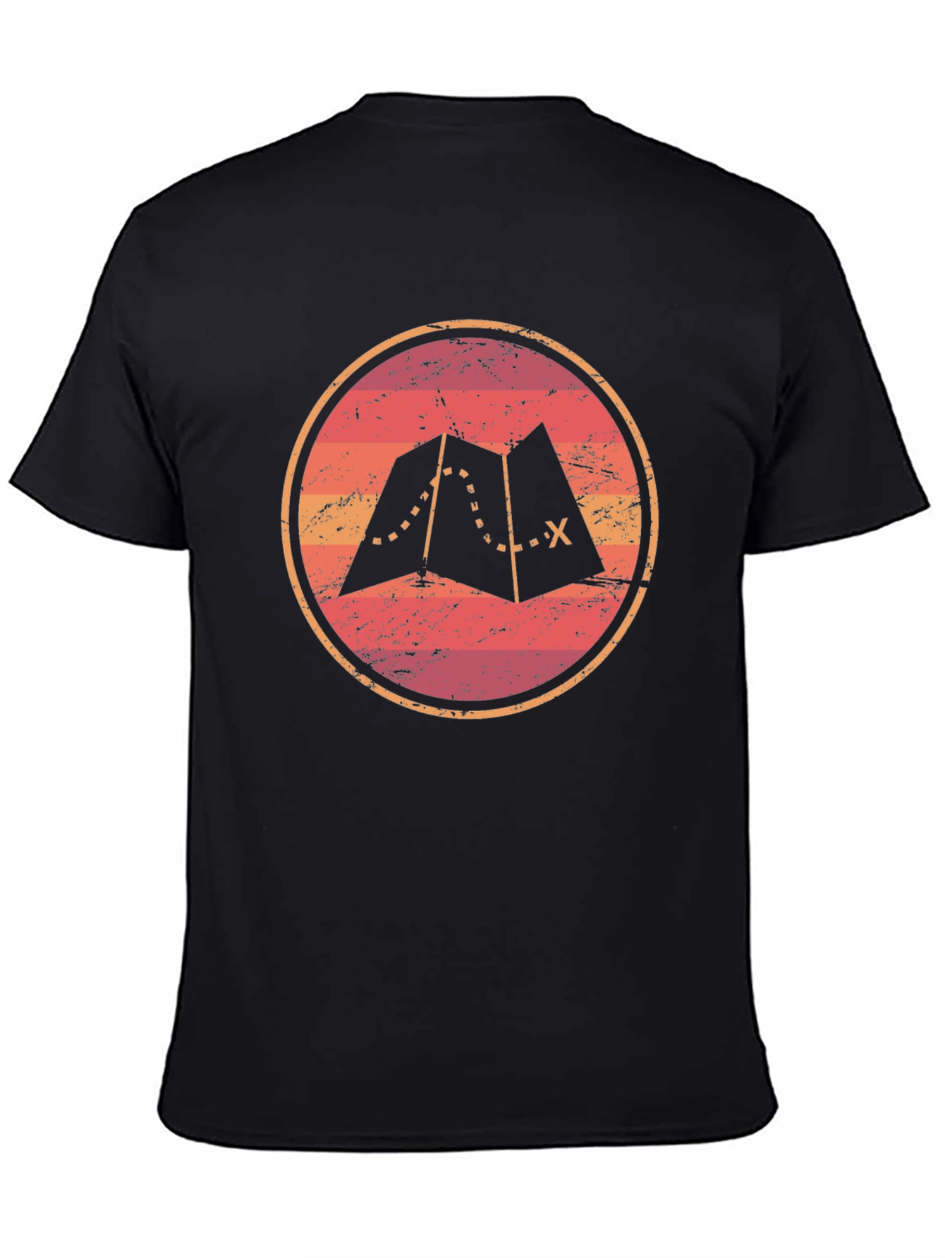 Adventure Map Graphic Tee - Unisex Soft Black T-Shirt