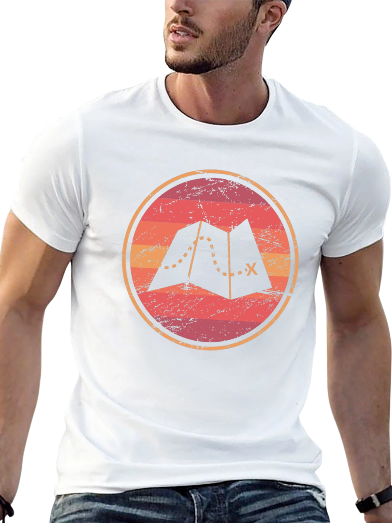 Adventure Map Graphic Tee - Unisex Soft Black T-Shirt