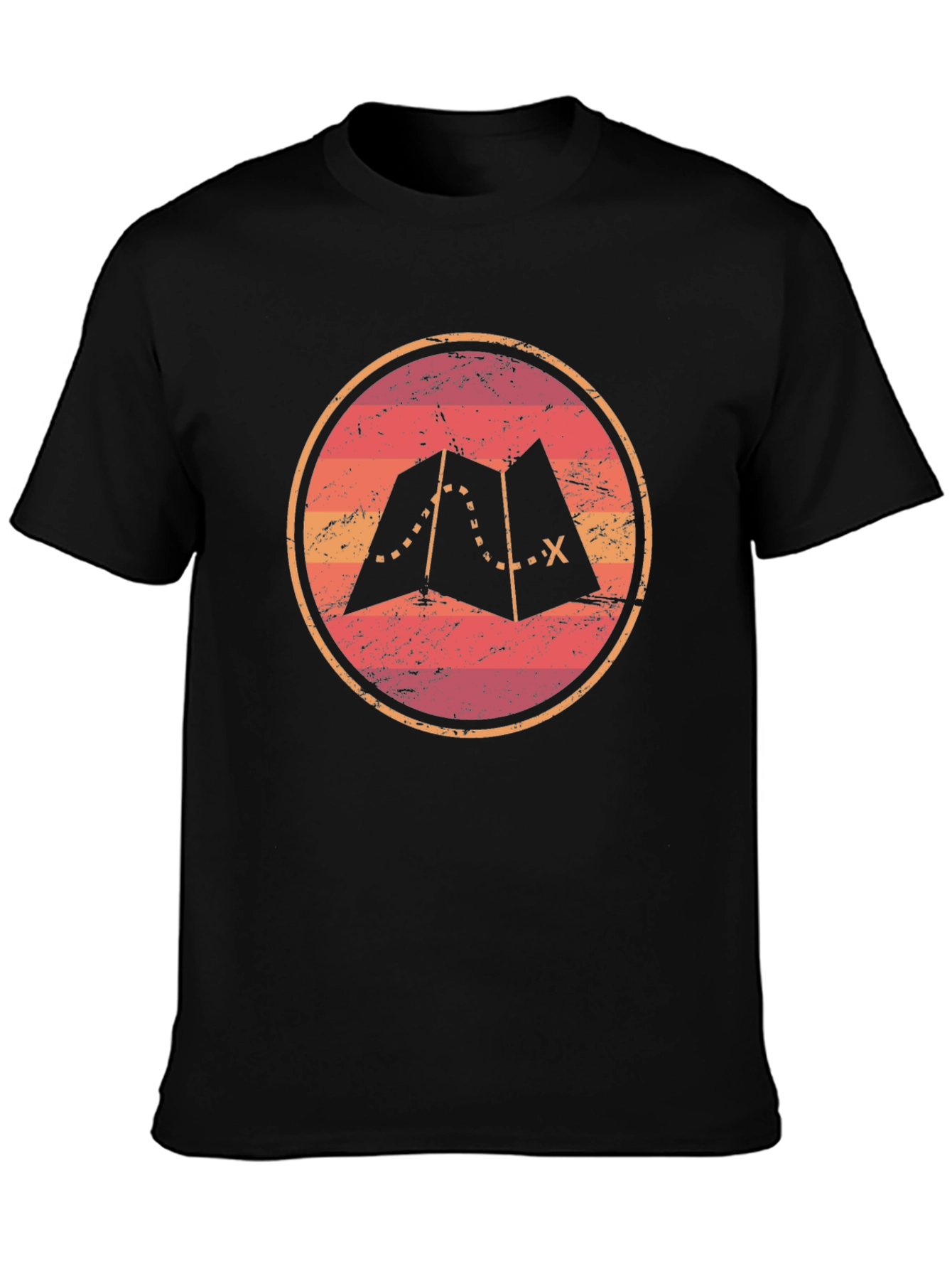 Adventure Map Graphic Tee - Unisex Soft Black T-Shirt