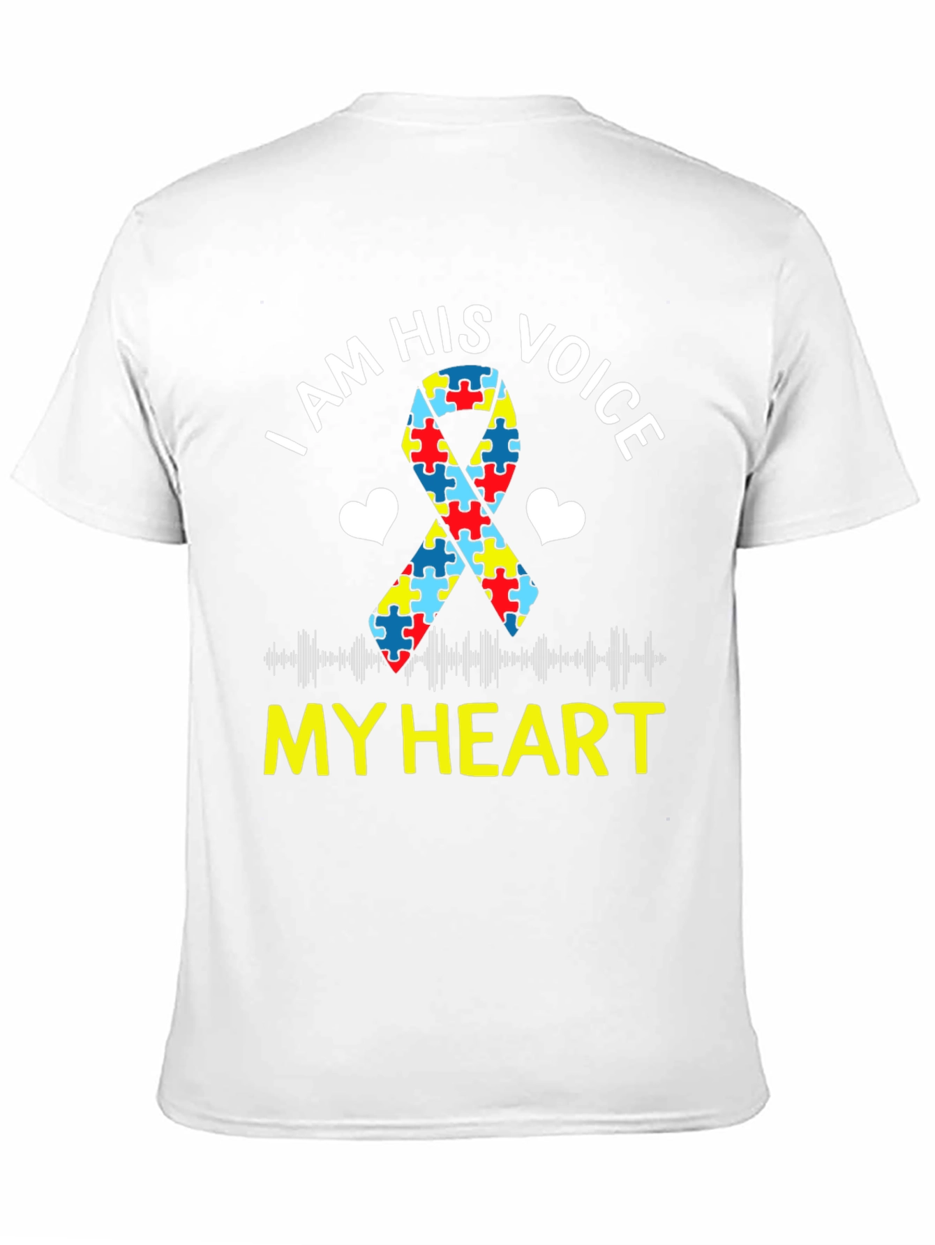 Autism Awareness T-Shirt: I Am His Voice My Heart