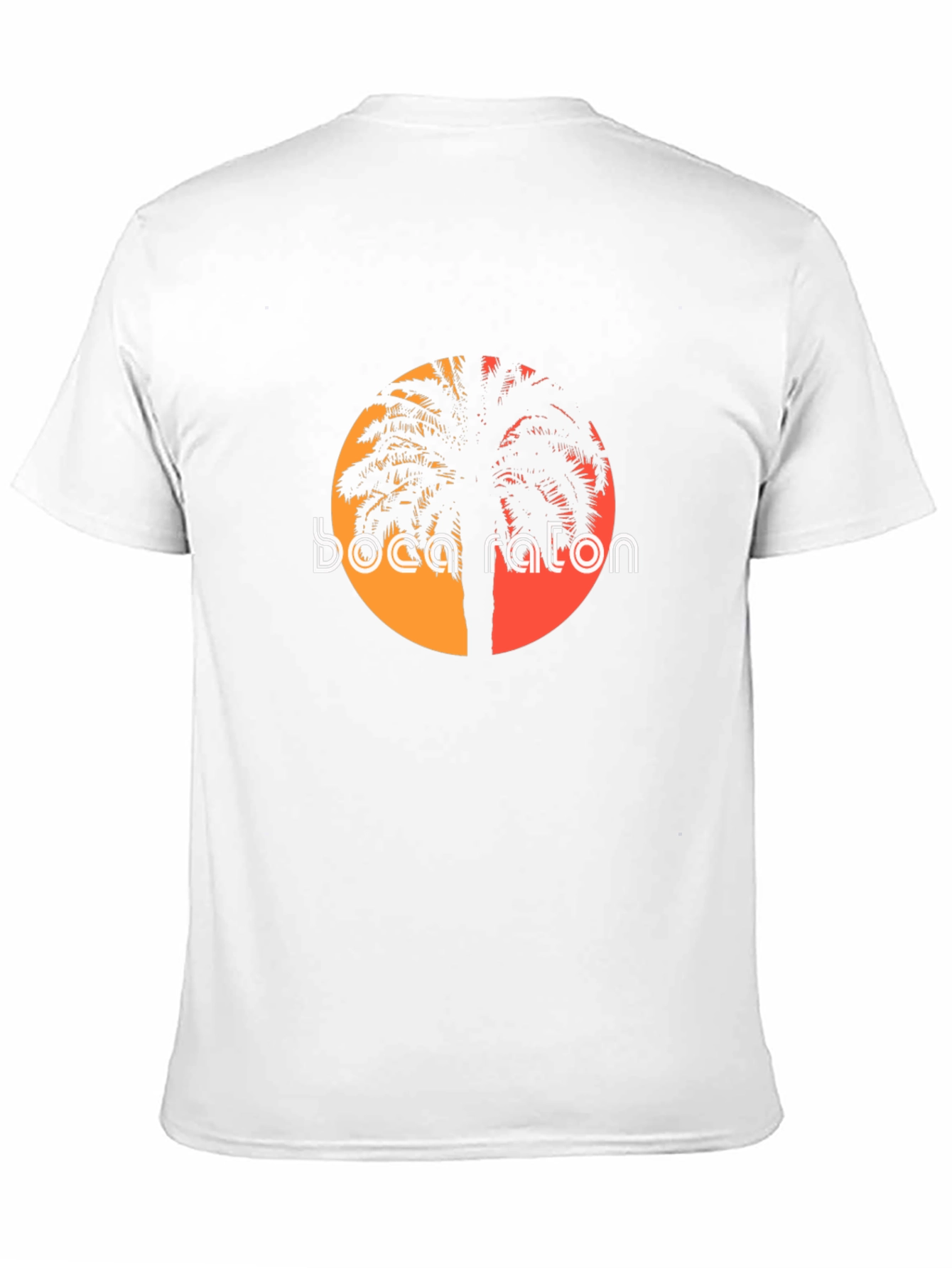 Boca Raton Palm Tee - Black Graphic T-Shirt