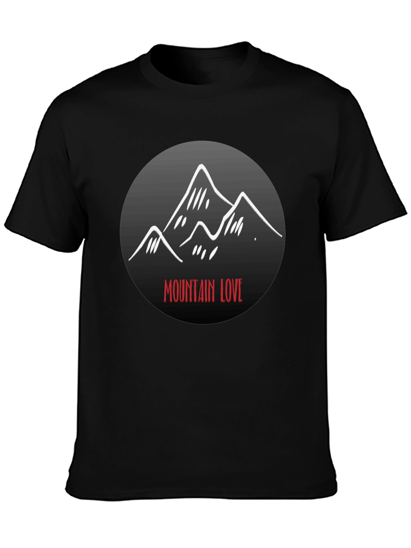 Mountain Love Graphic Black T-Shirt