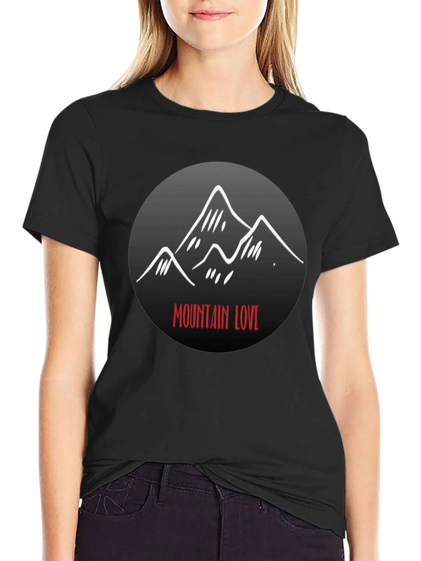 Mountain Love Graphic Black T-Shirt