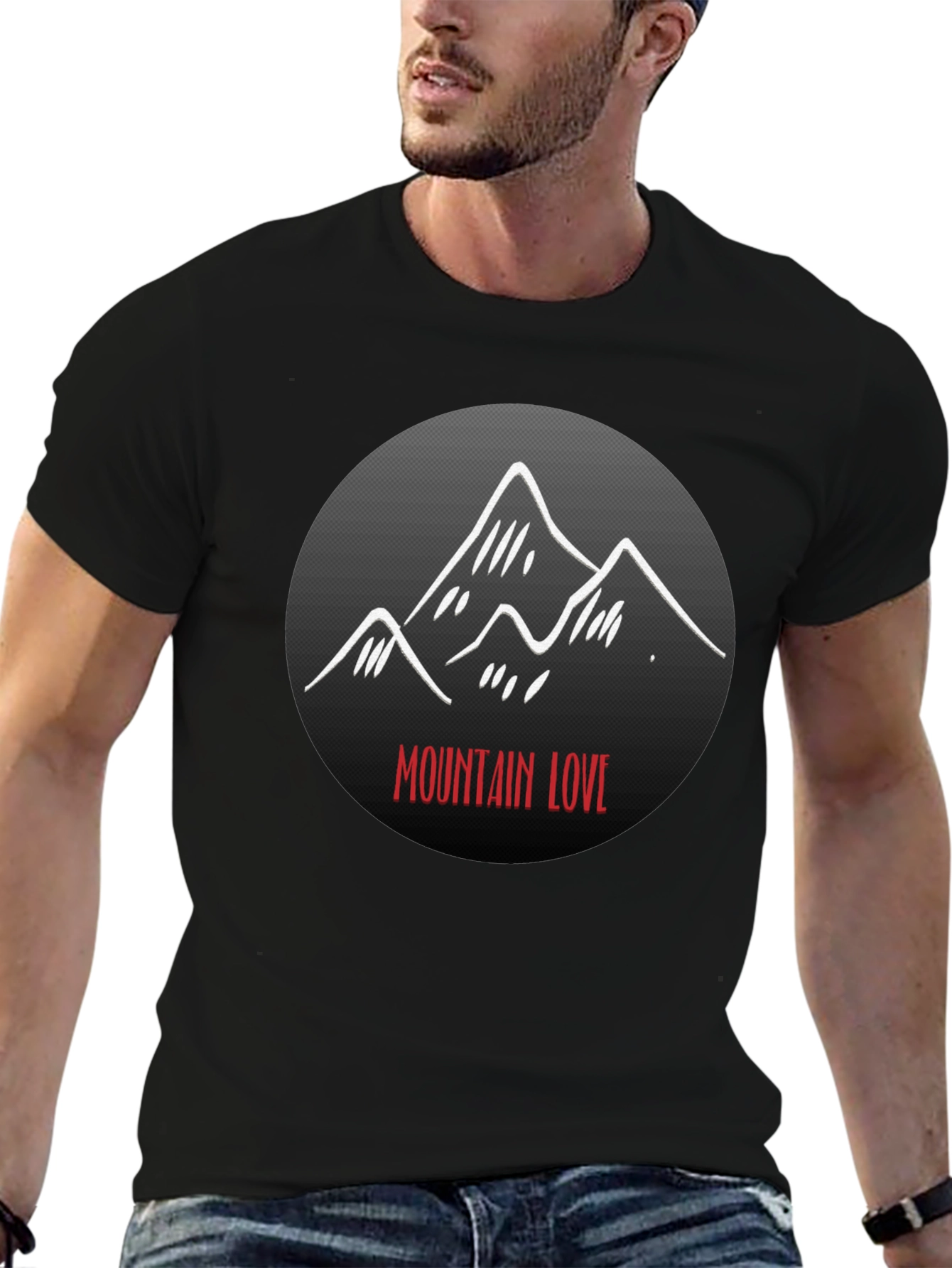 Mountain Love Graphic Black T-Shirt