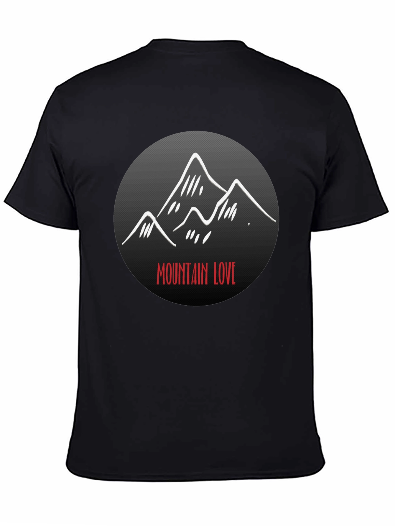 Mountain Love Graphic Black T-Shirt