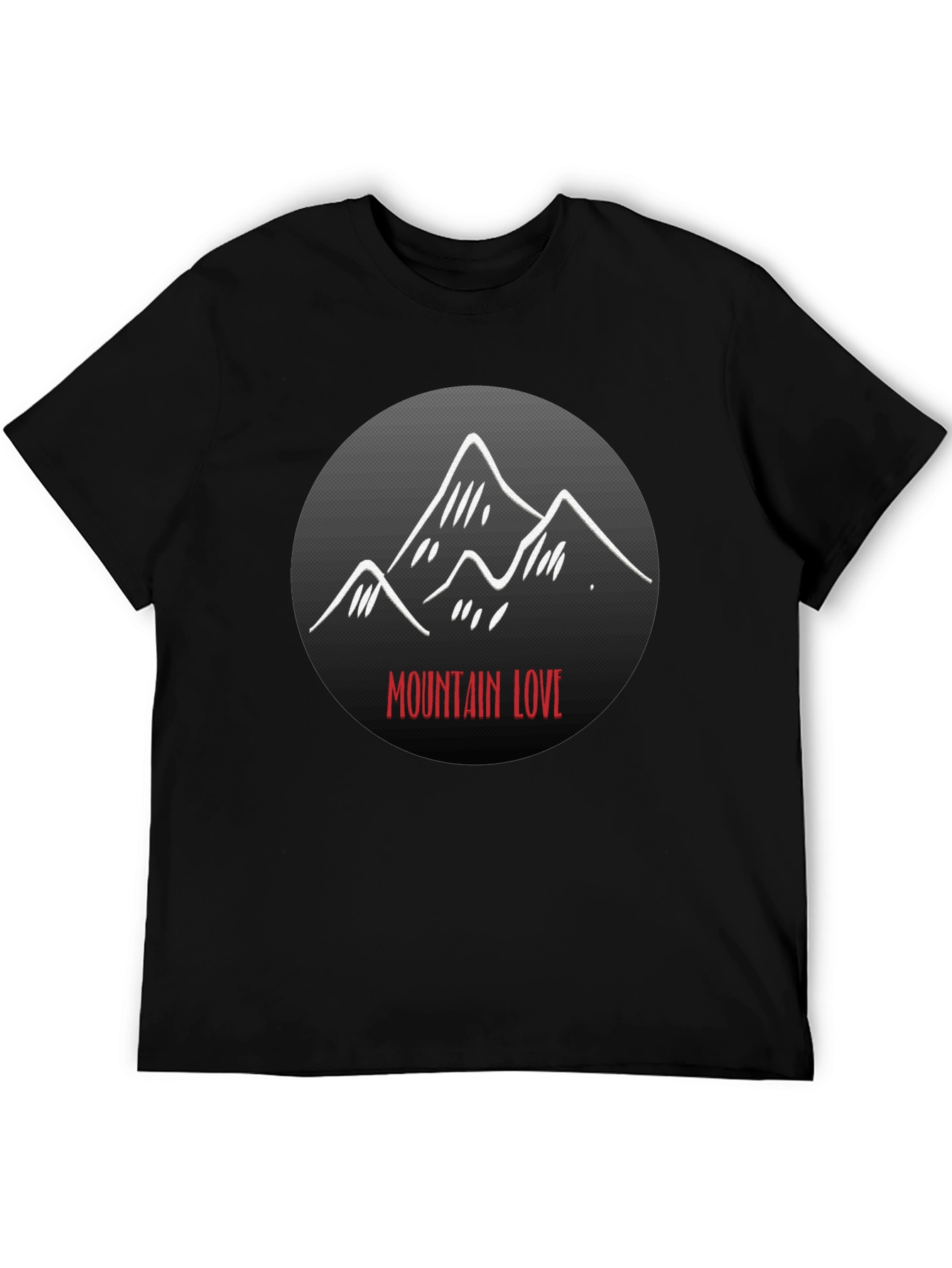 Mountain Love Graphic Black T-Shirt