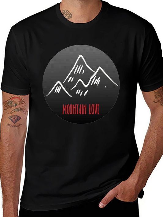 Mountain Love Graphic Black T-Shirt