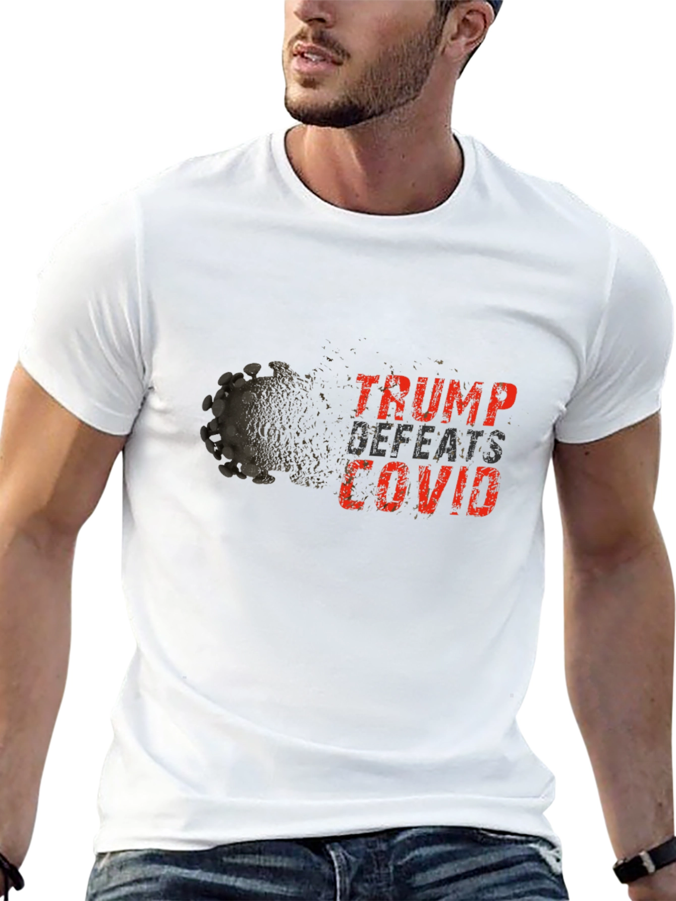 Trump Defeats COVID Black T-Shirt