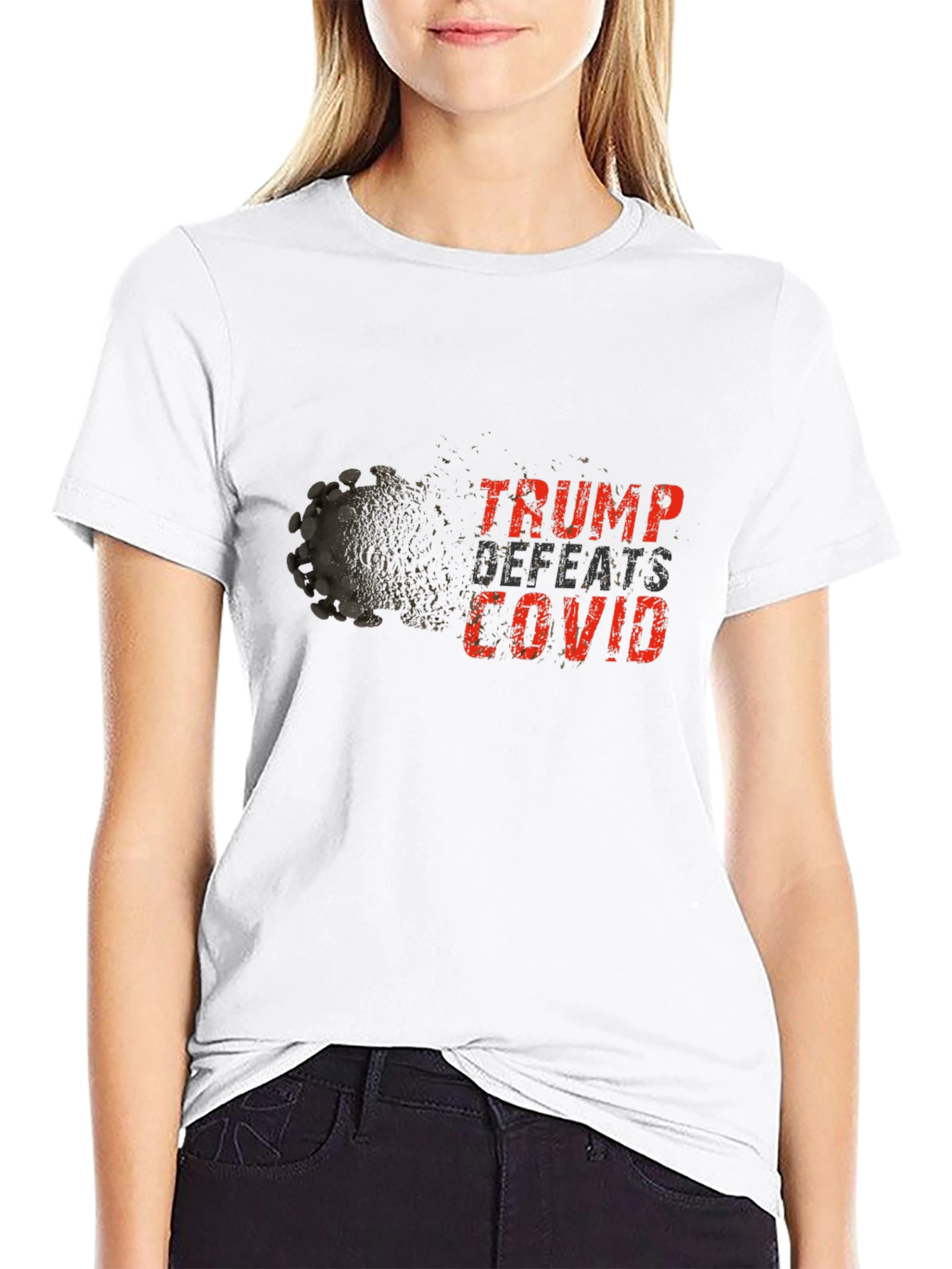 Trump Defeats COVID Black T-Shirt