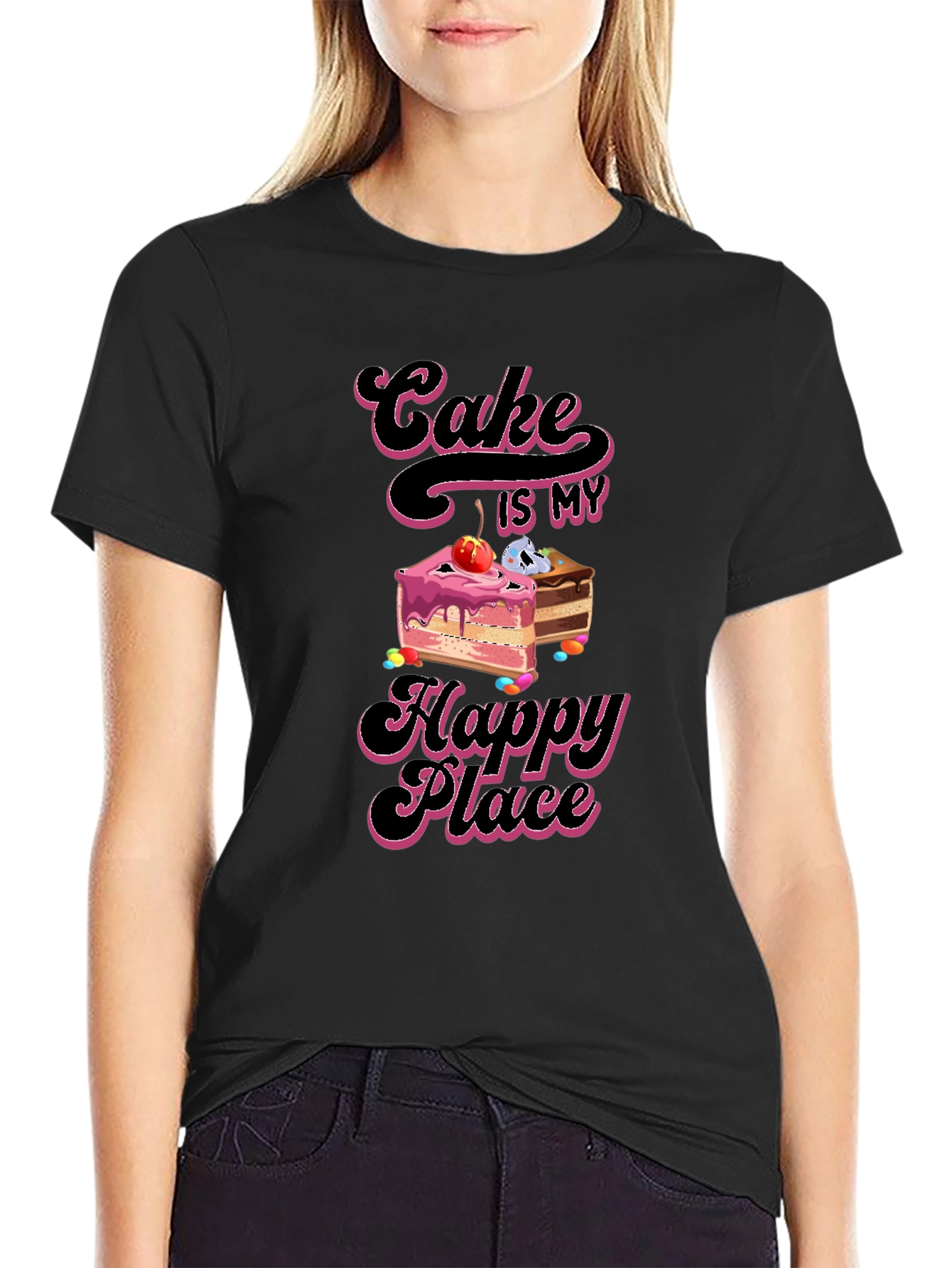 Cake is My Happy Place T-Shirt Sweet Treat Apparel