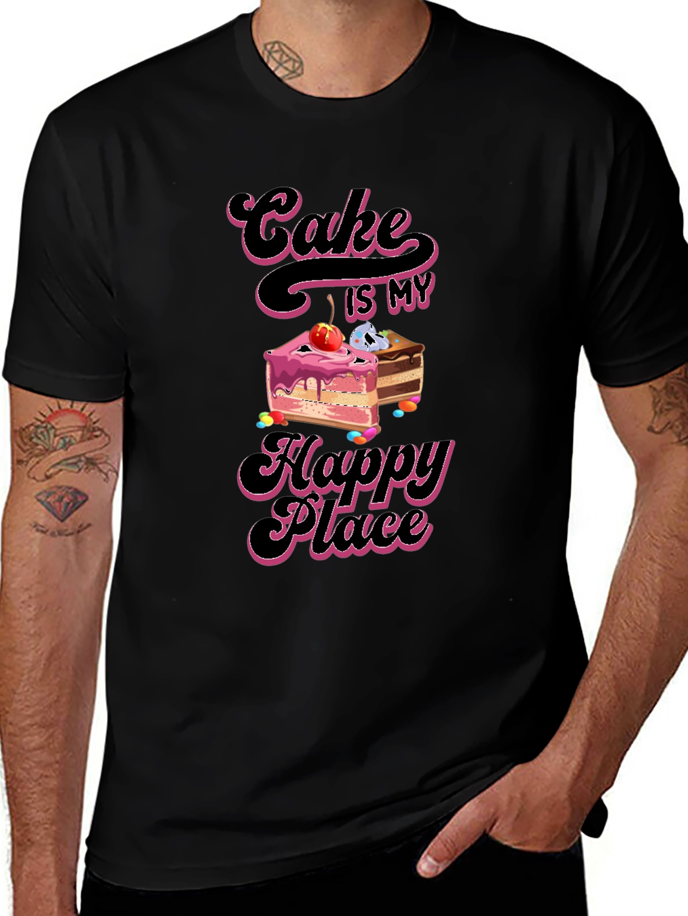 Cake is My Happy Place T-Shirt Sweet Treat Apparel