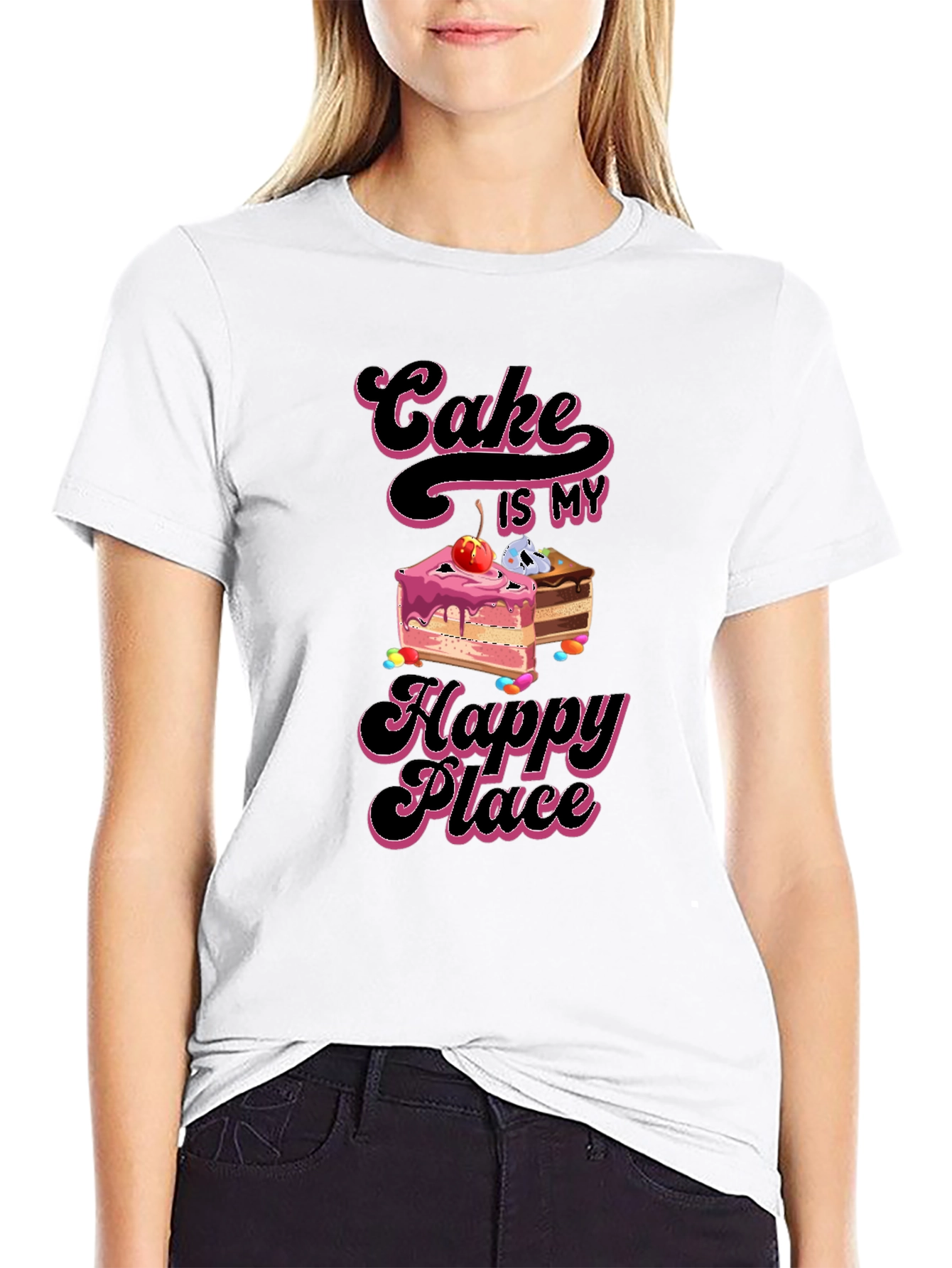 Cake is My Happy Place T-Shirt Sweet Treat Apparel