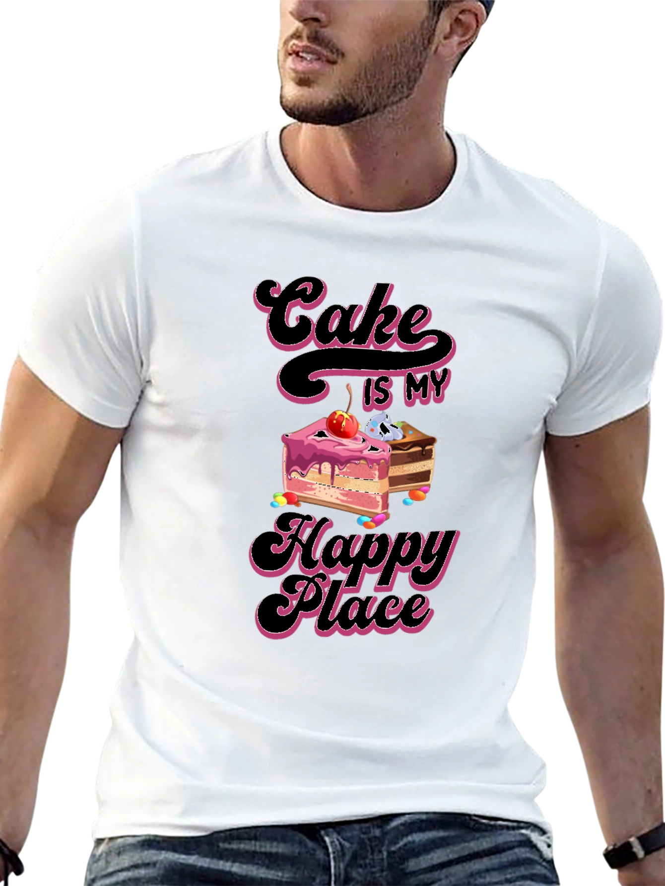 Cake is My Happy Place T-Shirt Sweet Treat Apparel