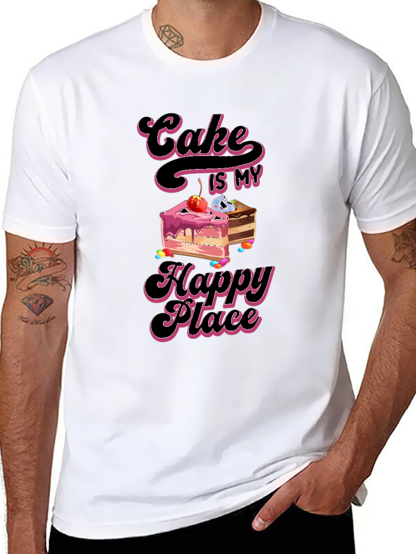 Cake is My Happy Place T-Shirt Sweet Treat Apparel