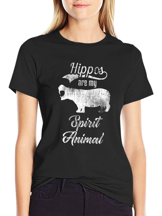 Hippo Spirit Animal Graphic Tee