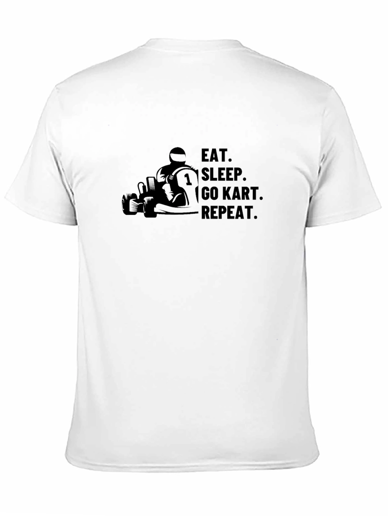 Eat Sleep Go Kart Repeat Black T-Shirt