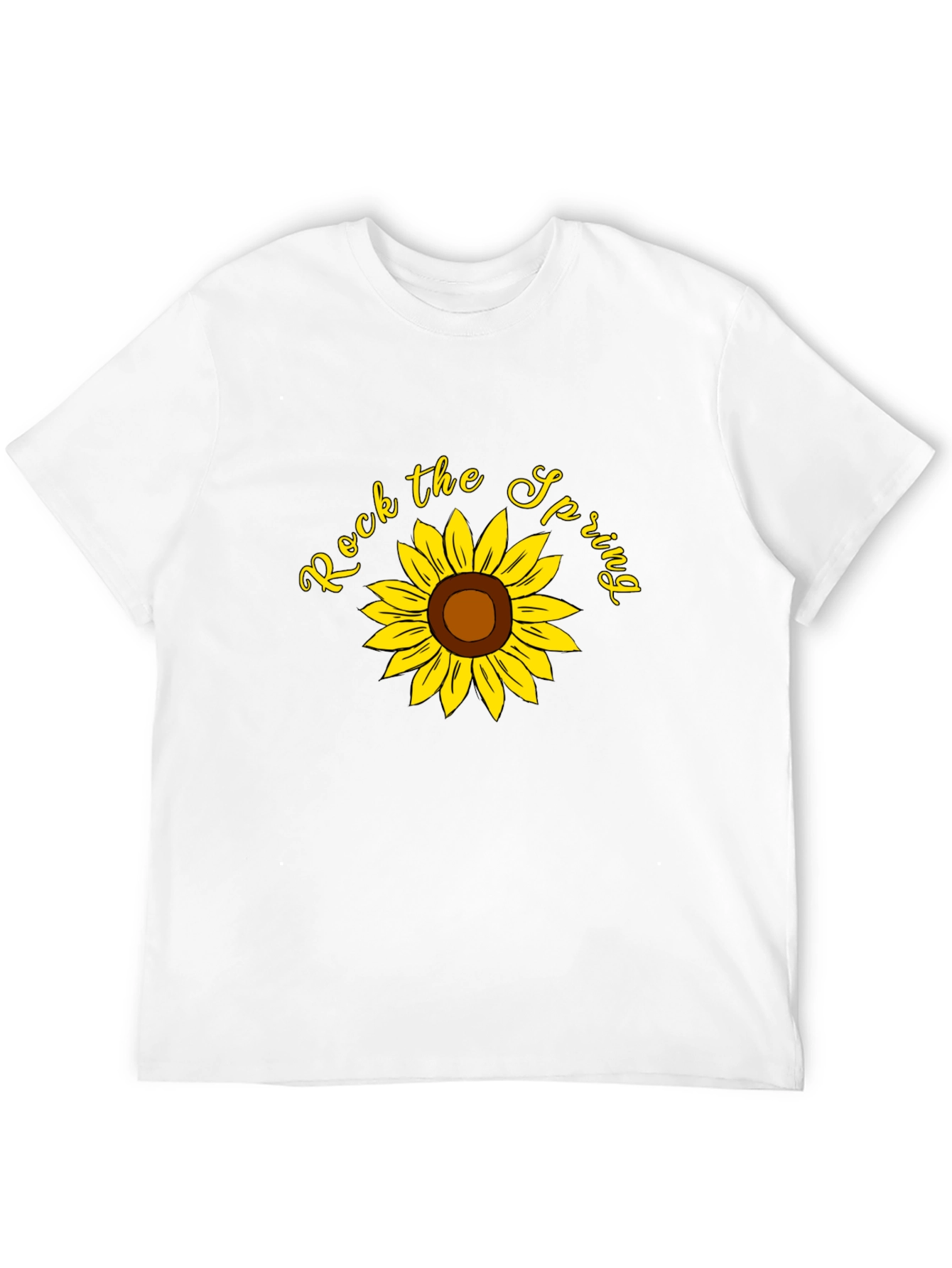 Rock the Spring Sunflower Graphic Tee - Black