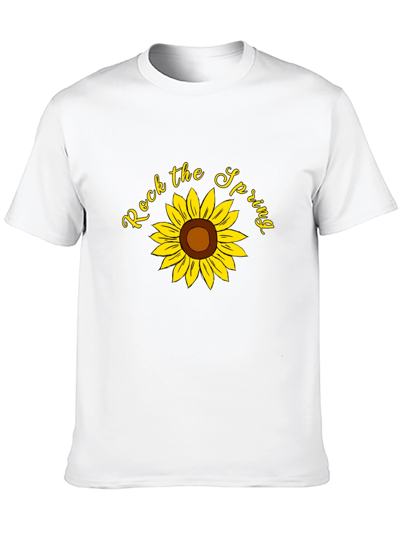 Rock the Spring Sunflower Graphic Tee - Black