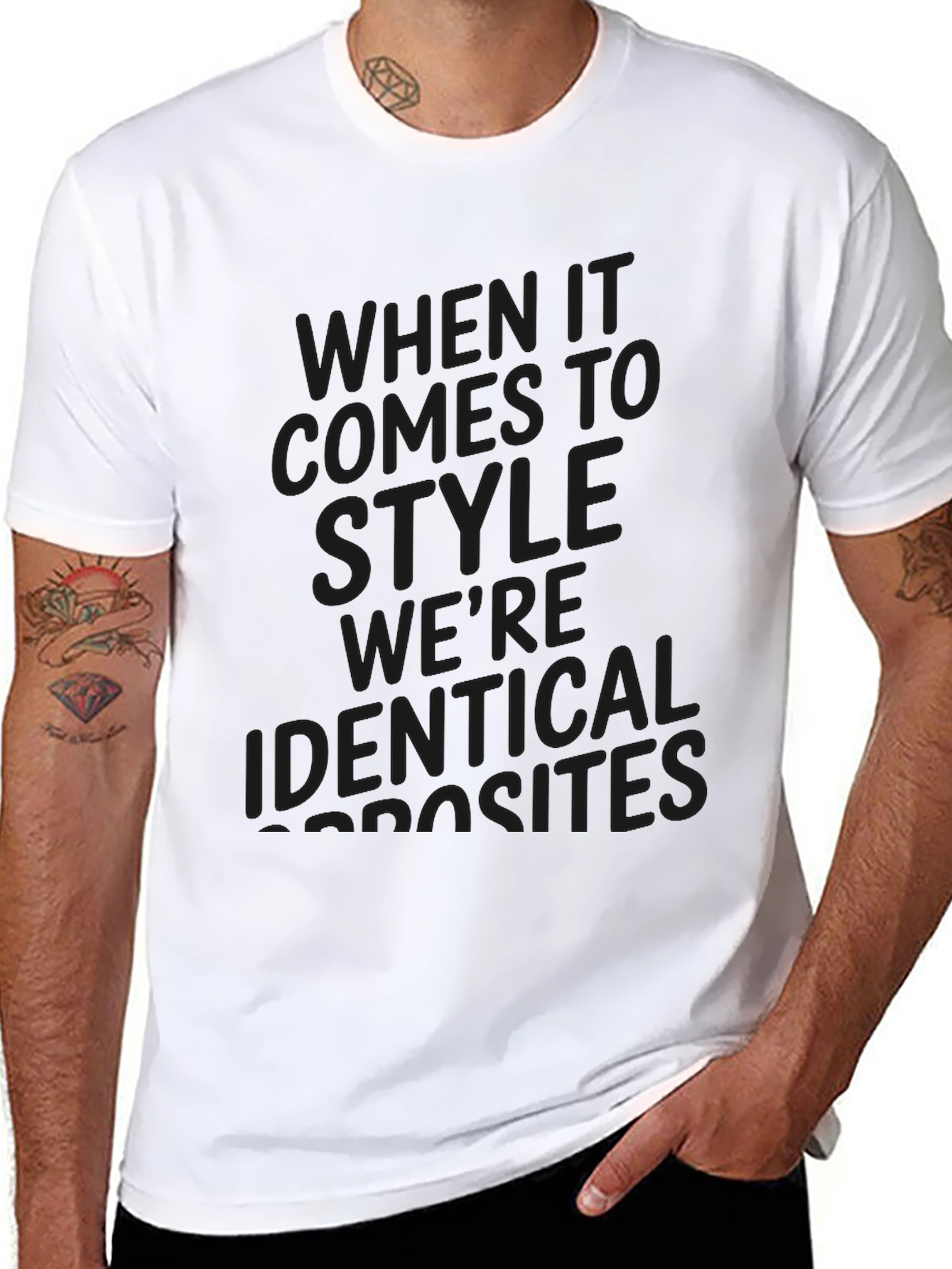 Stylish Black Graphic Tee - Identical Parasites Design
