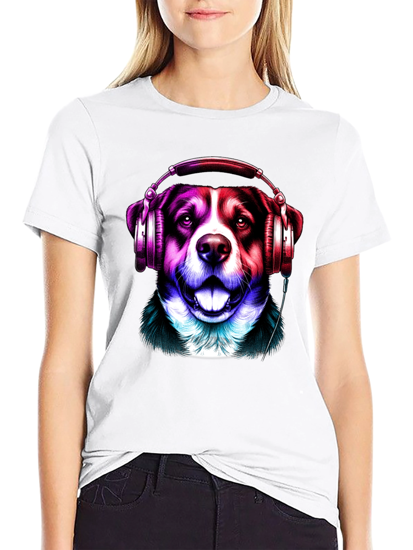 Australian Shepherd Music T-Shirt – Colorful Dog Lover Tee