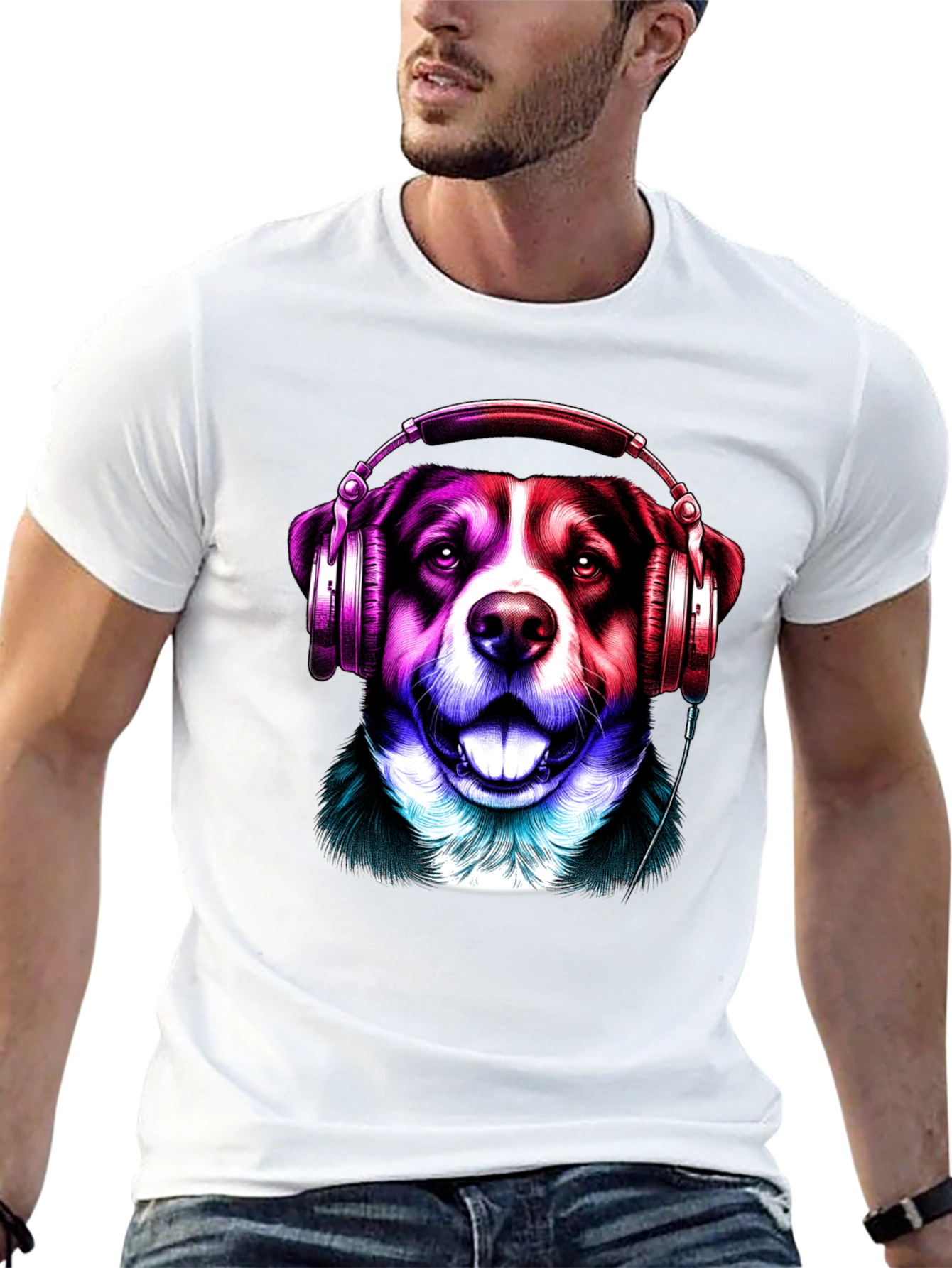 Australian Shepherd Music T-Shirt – Colorful Dog Lover Tee