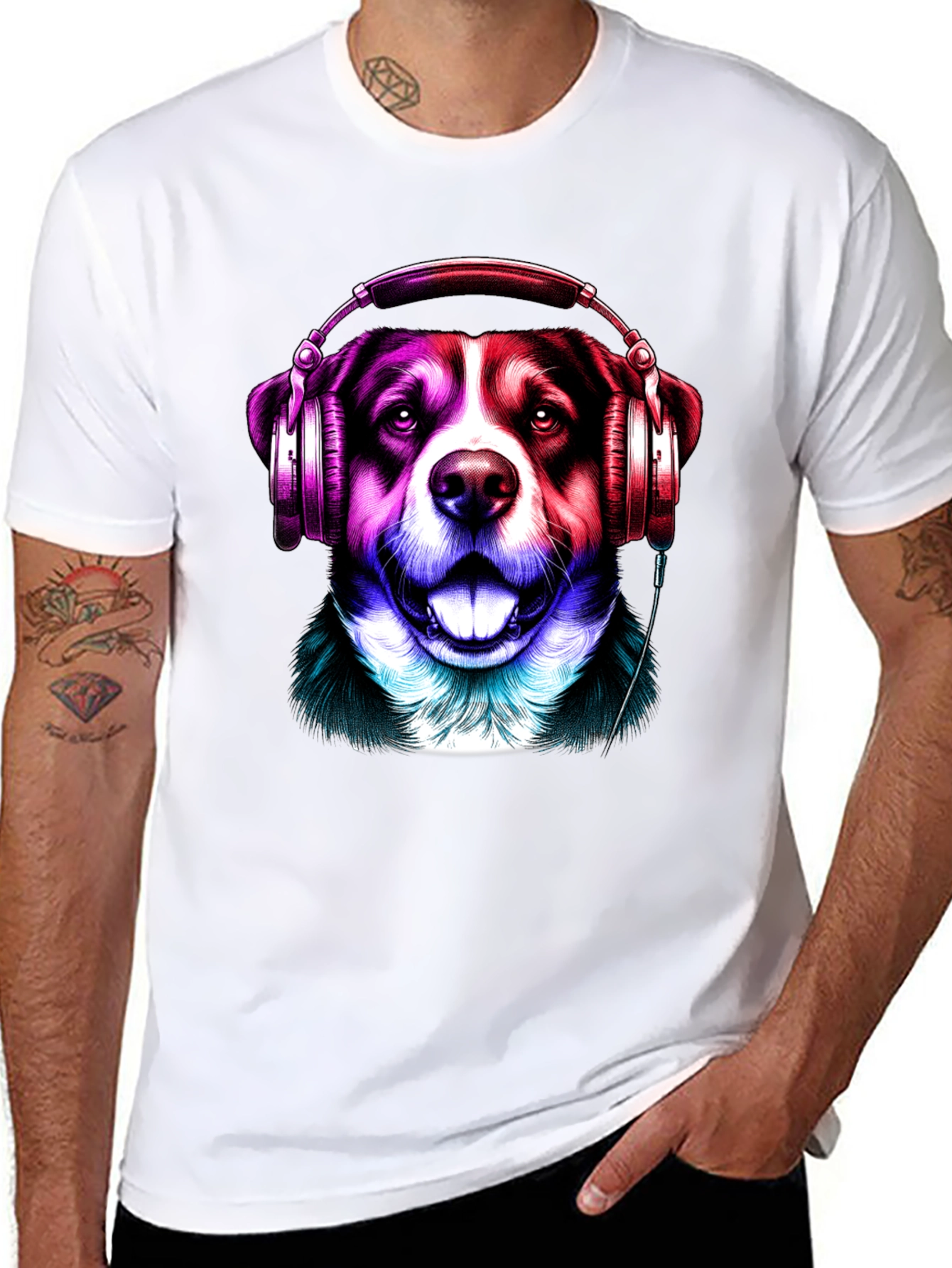Australian Shepherd Music T-Shirt – Colorful Dog Lover Tee
