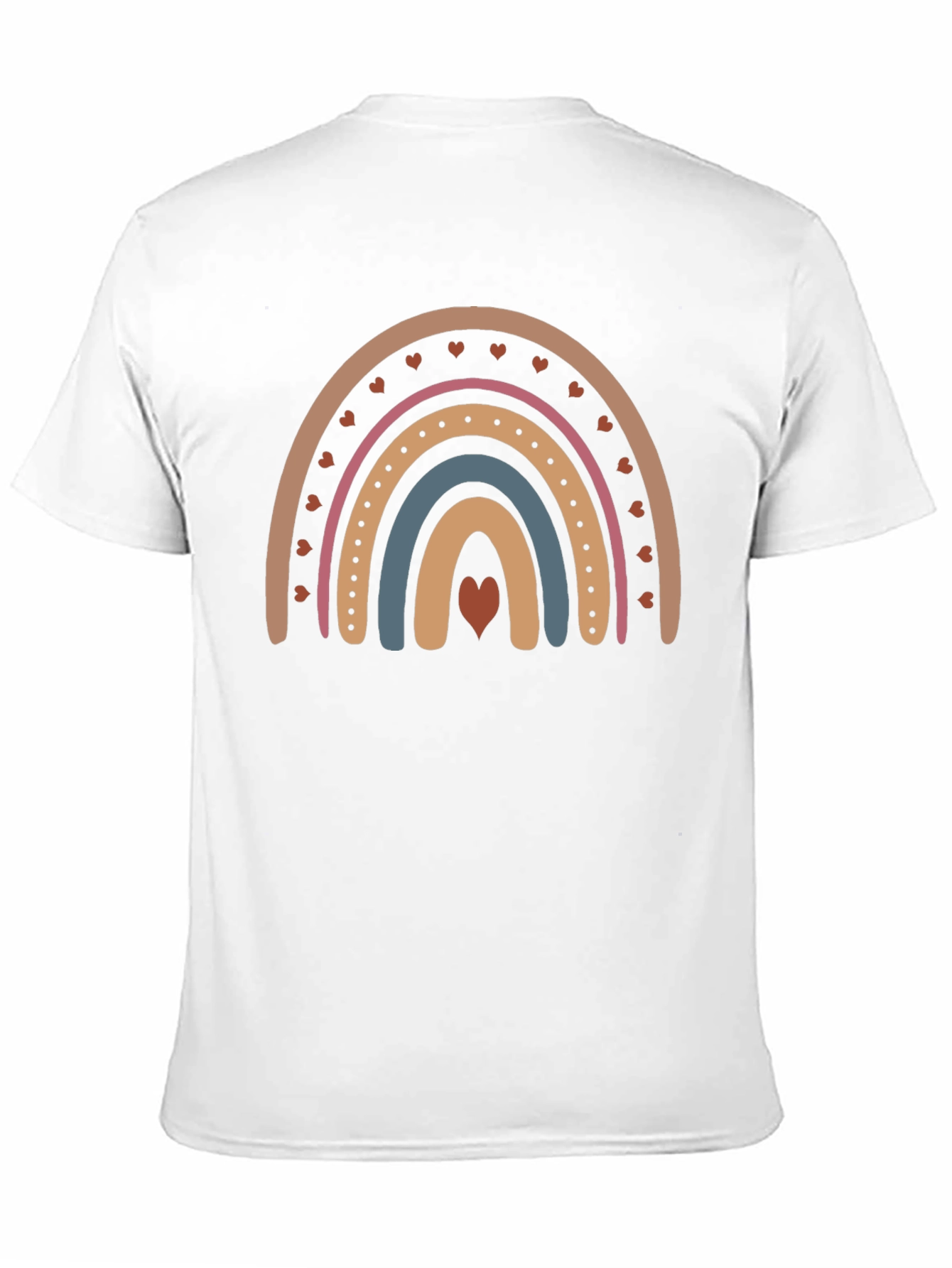Boho Rainbow Heart T-Shirt - Stylish Casual Tee