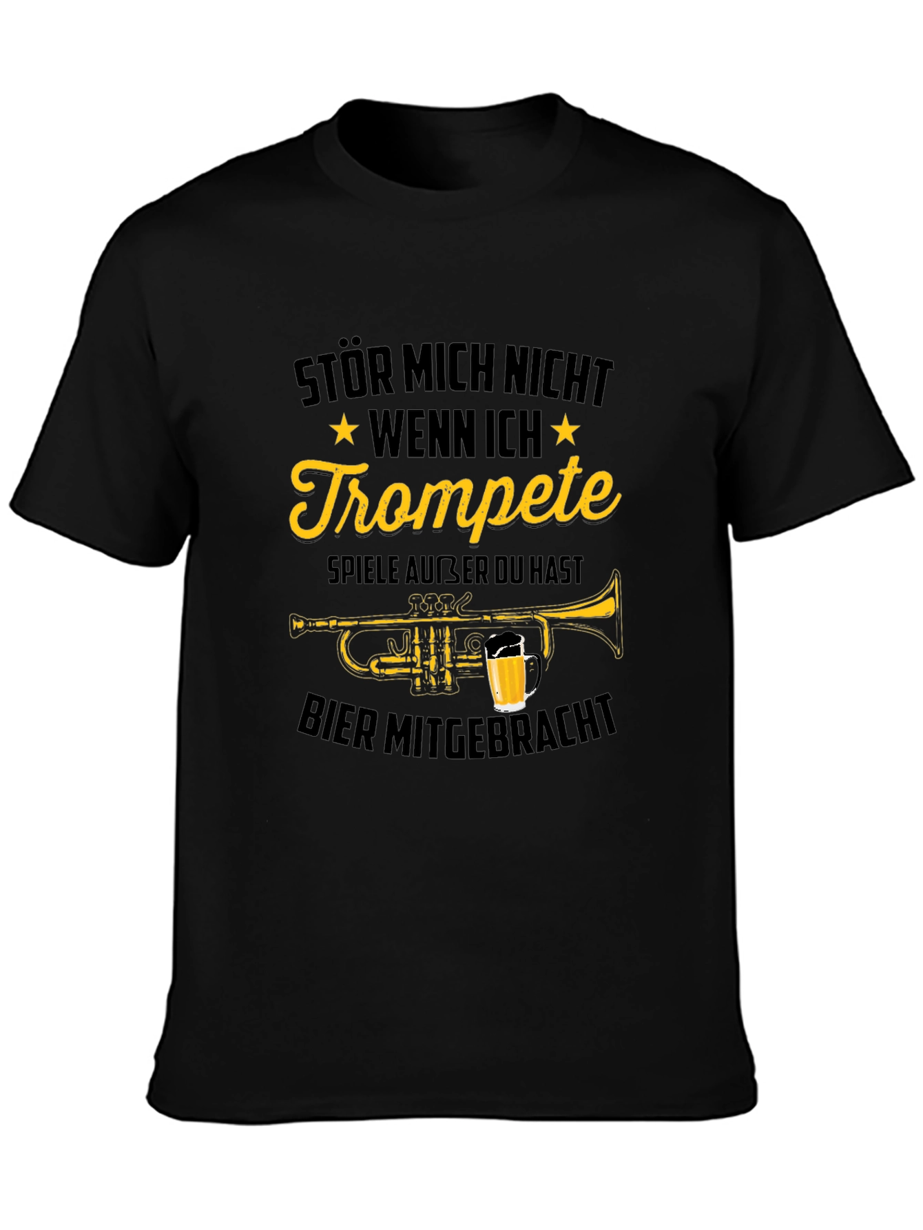 Trumpet Player Beer T-Shirt Funny Musician Tee
