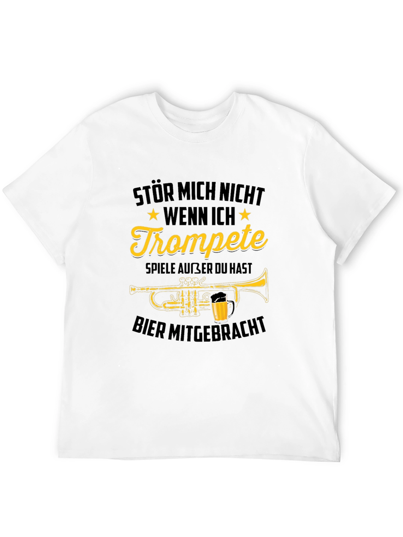 Trumpet Player Beer T-Shirt Funny Musician Tee