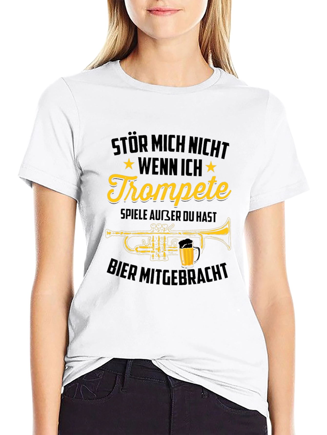 Trumpet Player Beer T-Shirt Funny Musician Tee