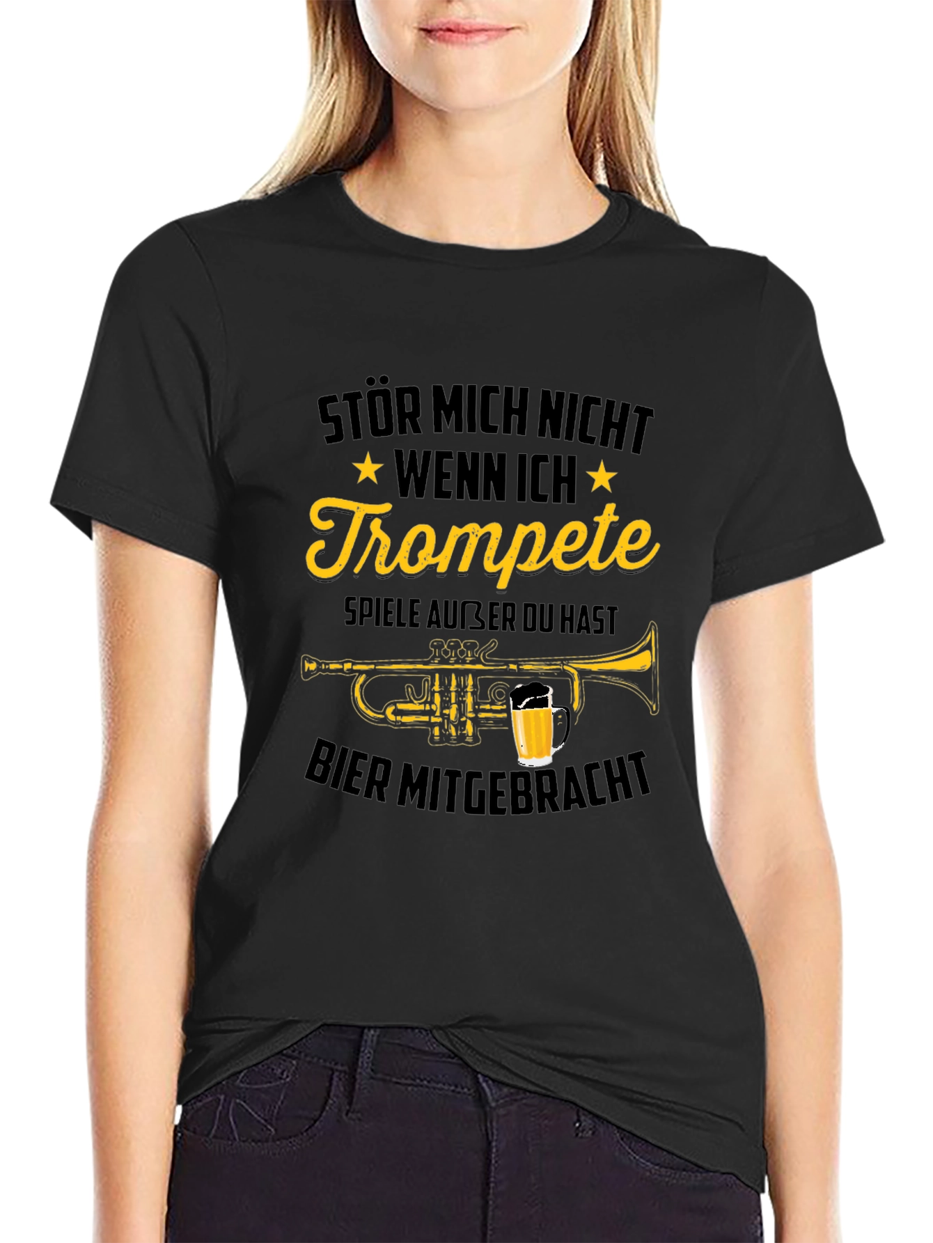 Trumpet Player Beer T-Shirt Funny Musician Tee