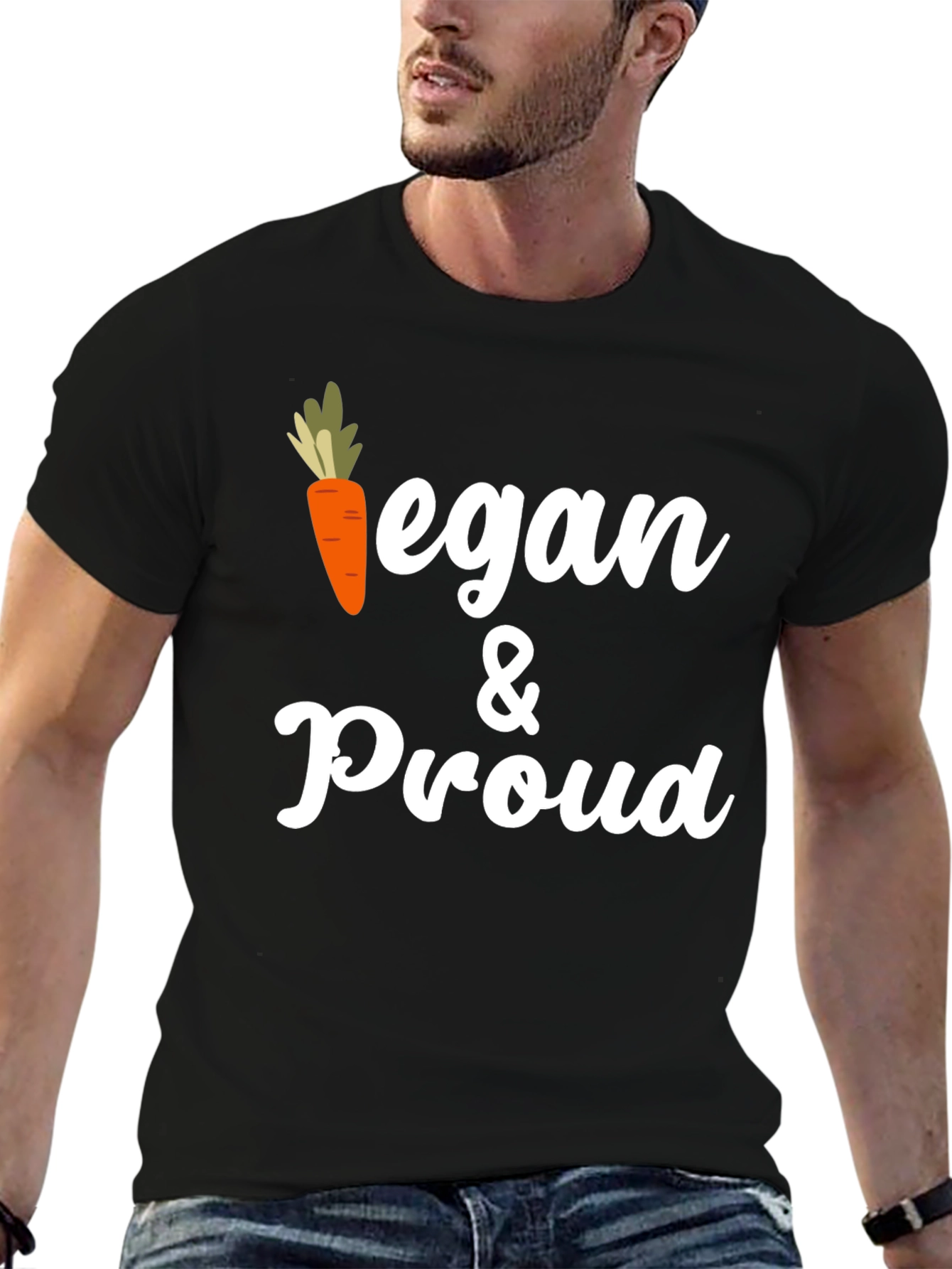 Vegan & Proud Graphic Tee - Carrot Design