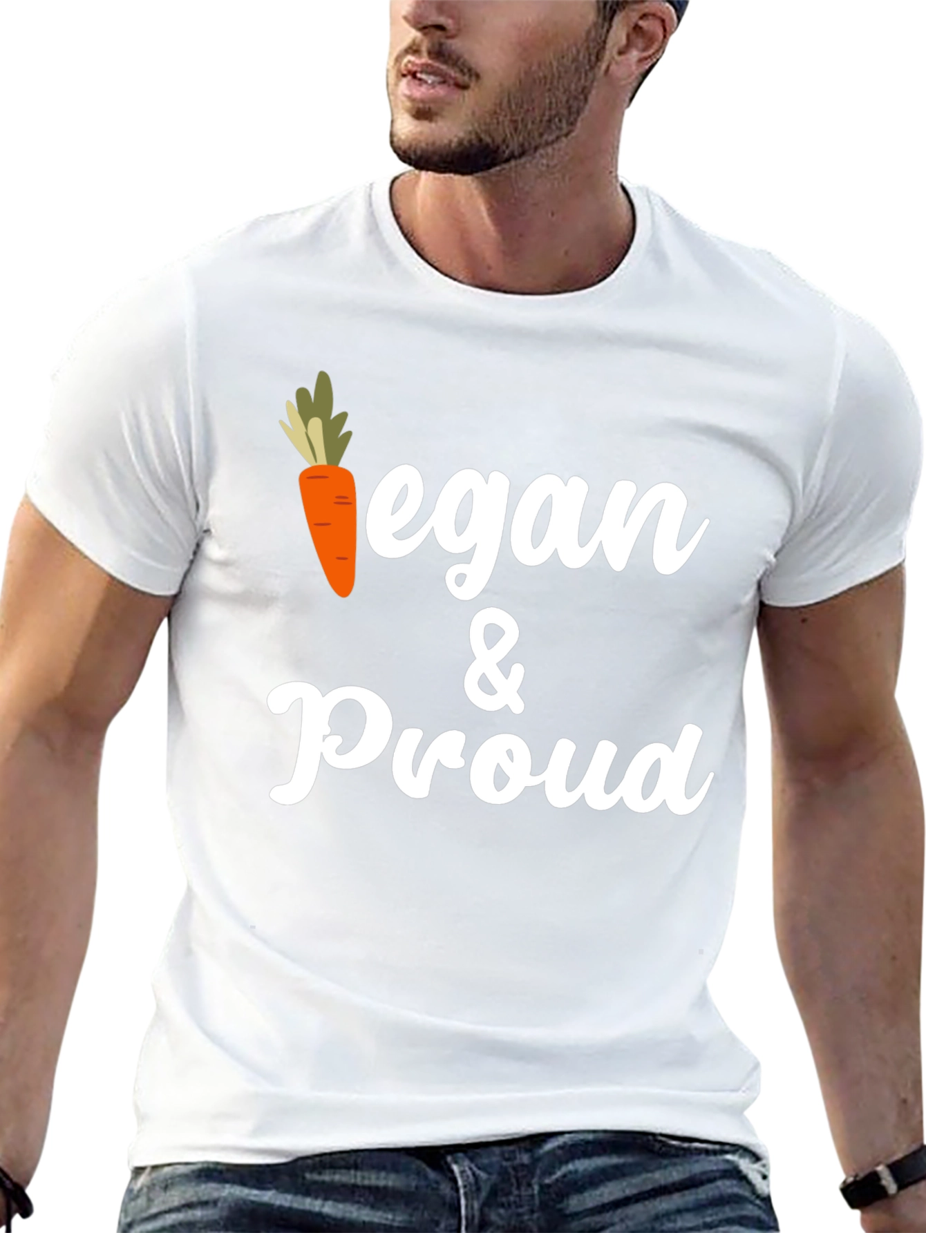 Vegan & Proud Graphic Tee - Carrot Design