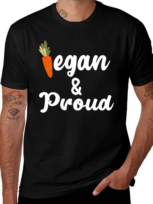 Vegan & Proud Graphic Tee - Carrot Design