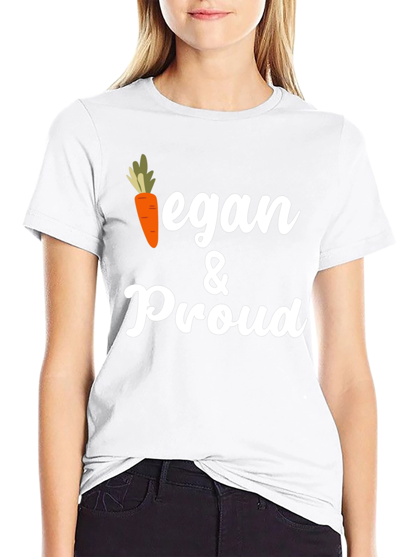 Vegan & Proud Graphic Tee - Carrot Design