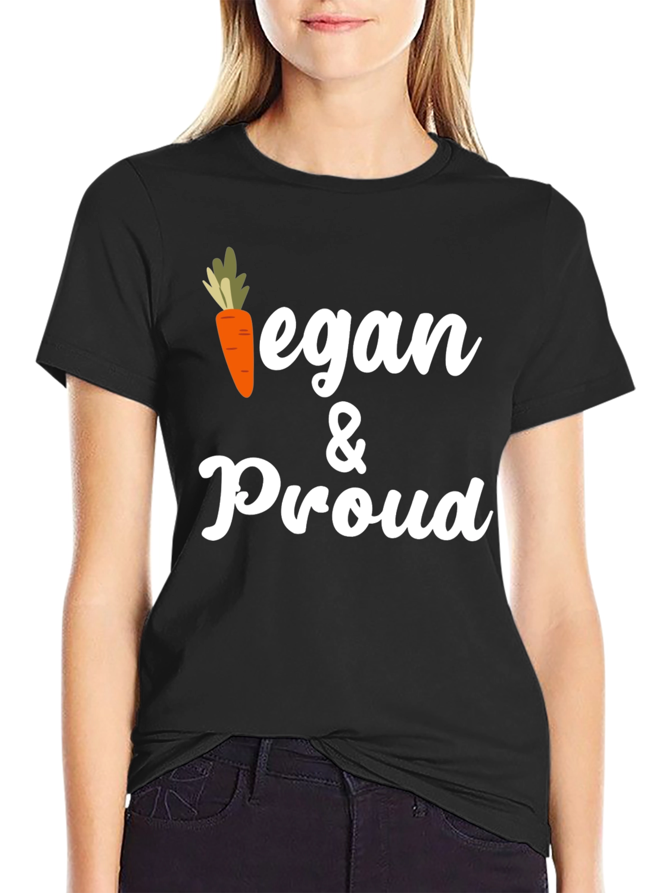 Vegan & Proud Graphic Tee - Carrot Design
