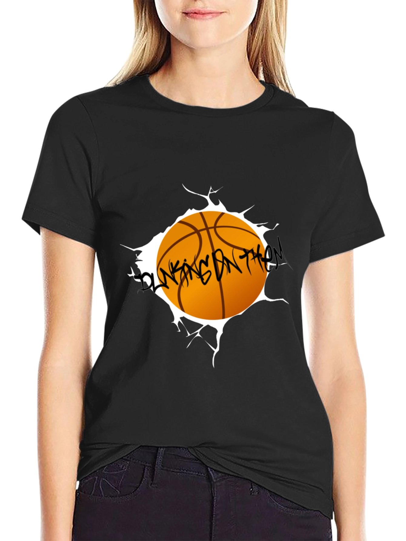 Basketball Graphic Black T-Shirt