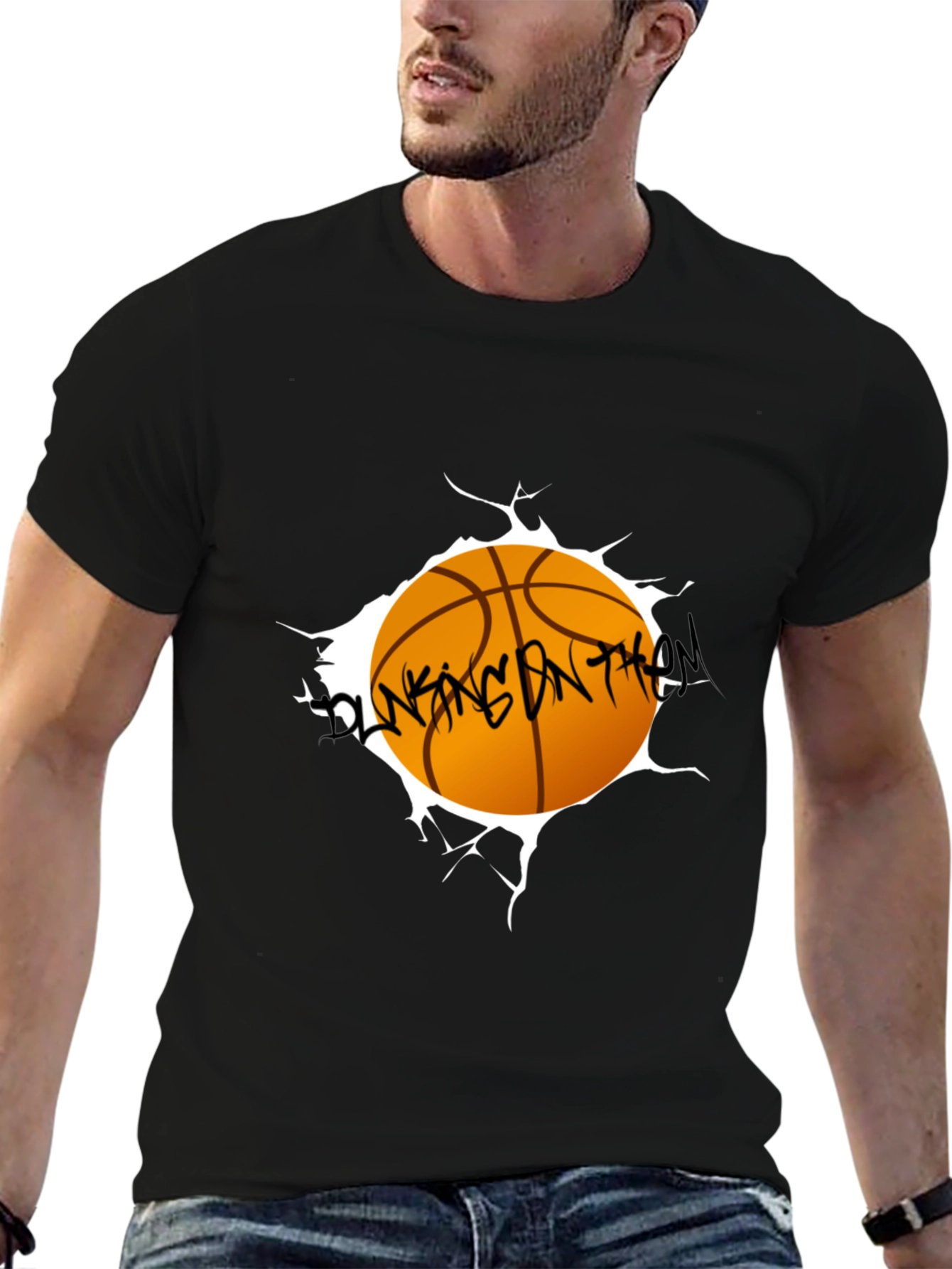 Basketball Graphic Black T-Shirt