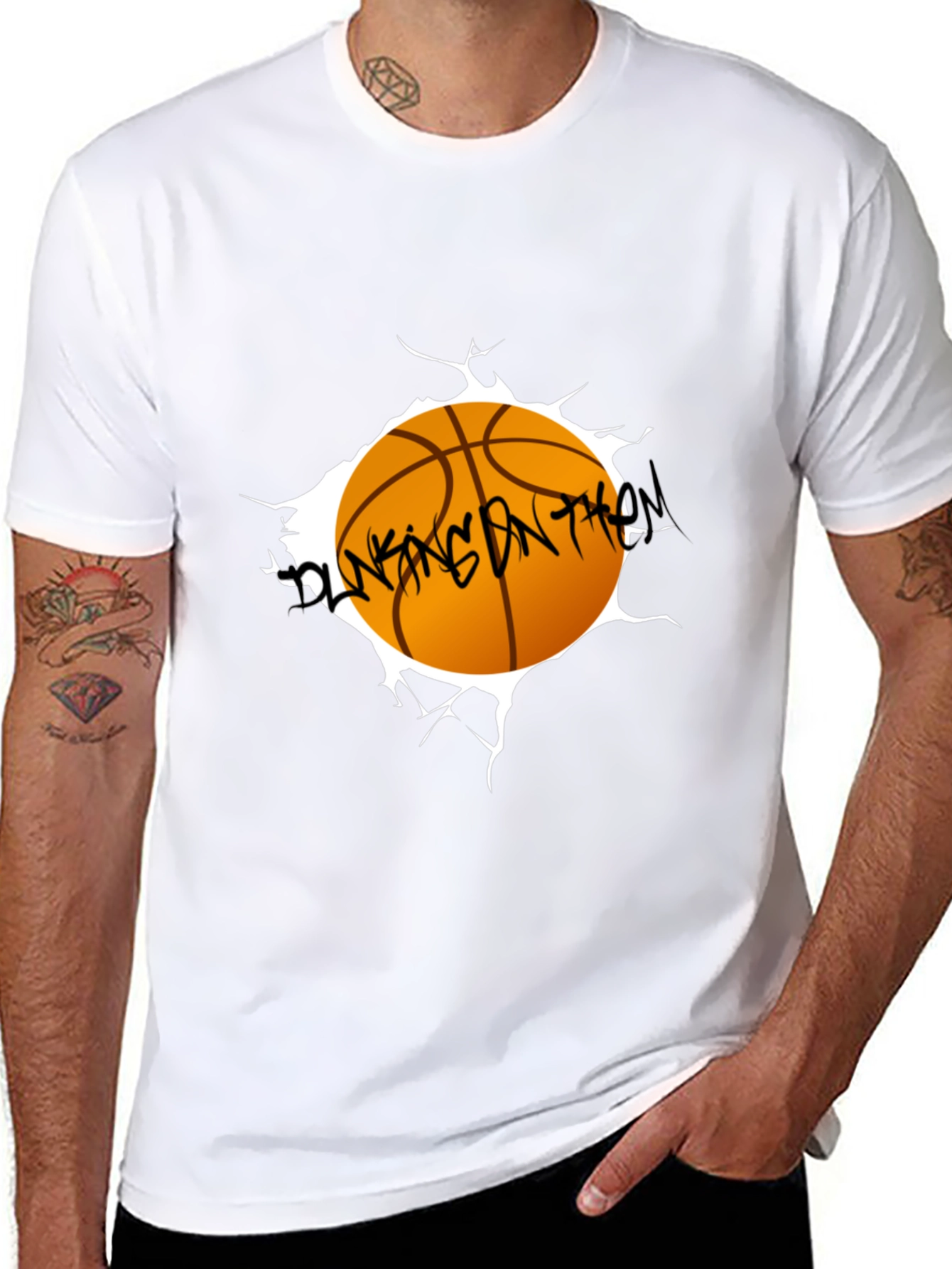 Basketball Graphic Black T-Shirt