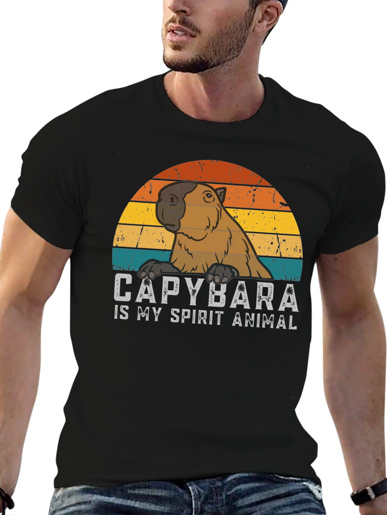 Capybara Spirit Animal T-Shirt Retro Style