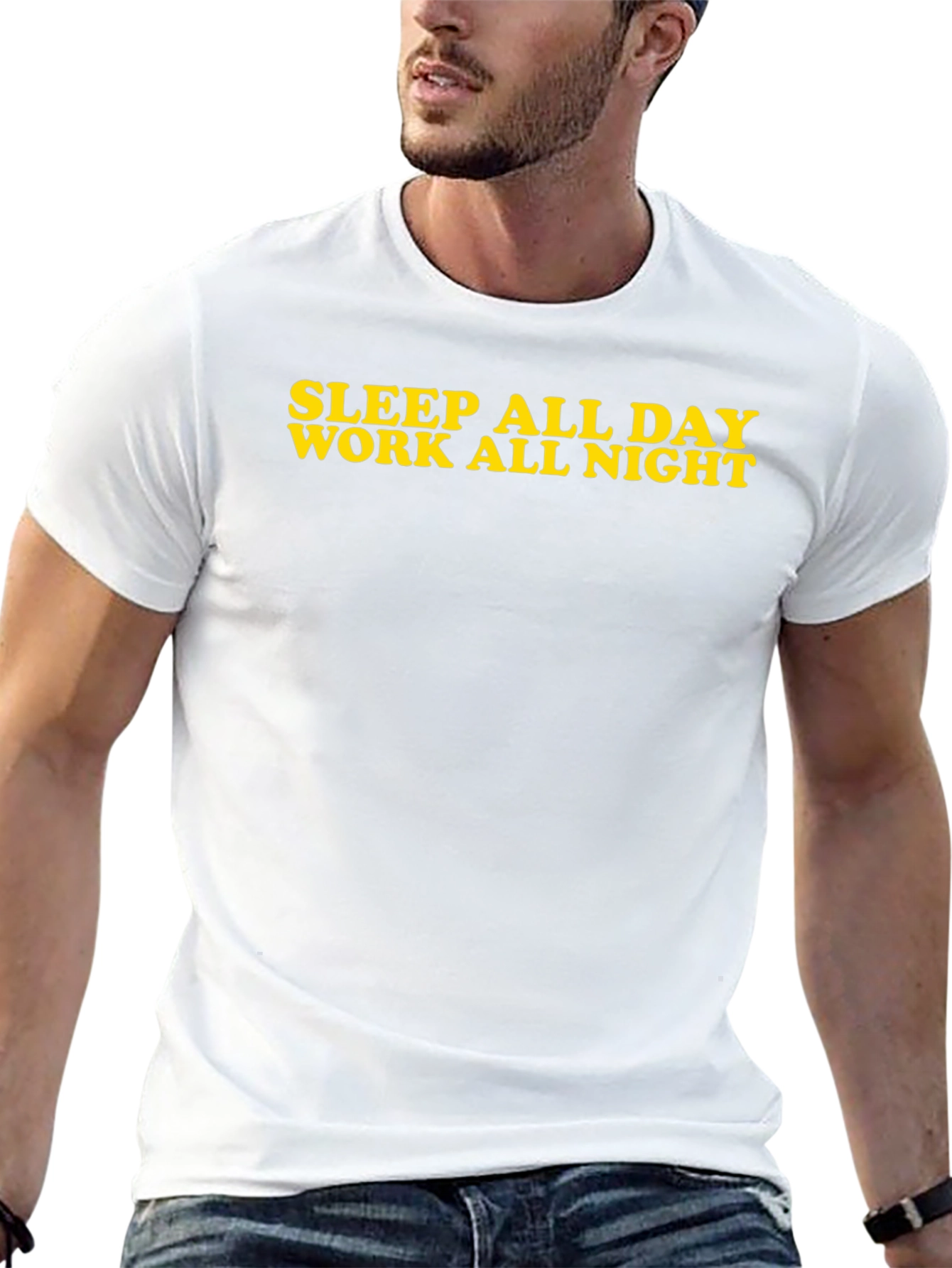 Sleep All Day Work All Night Black T-Shirt