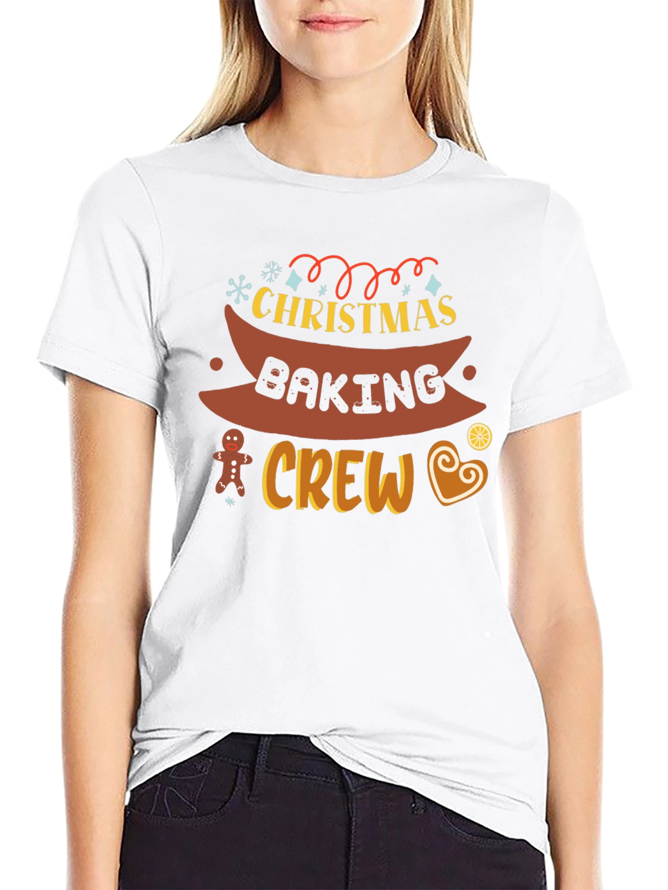 Christmas Baking Crew Black T-Shirt
