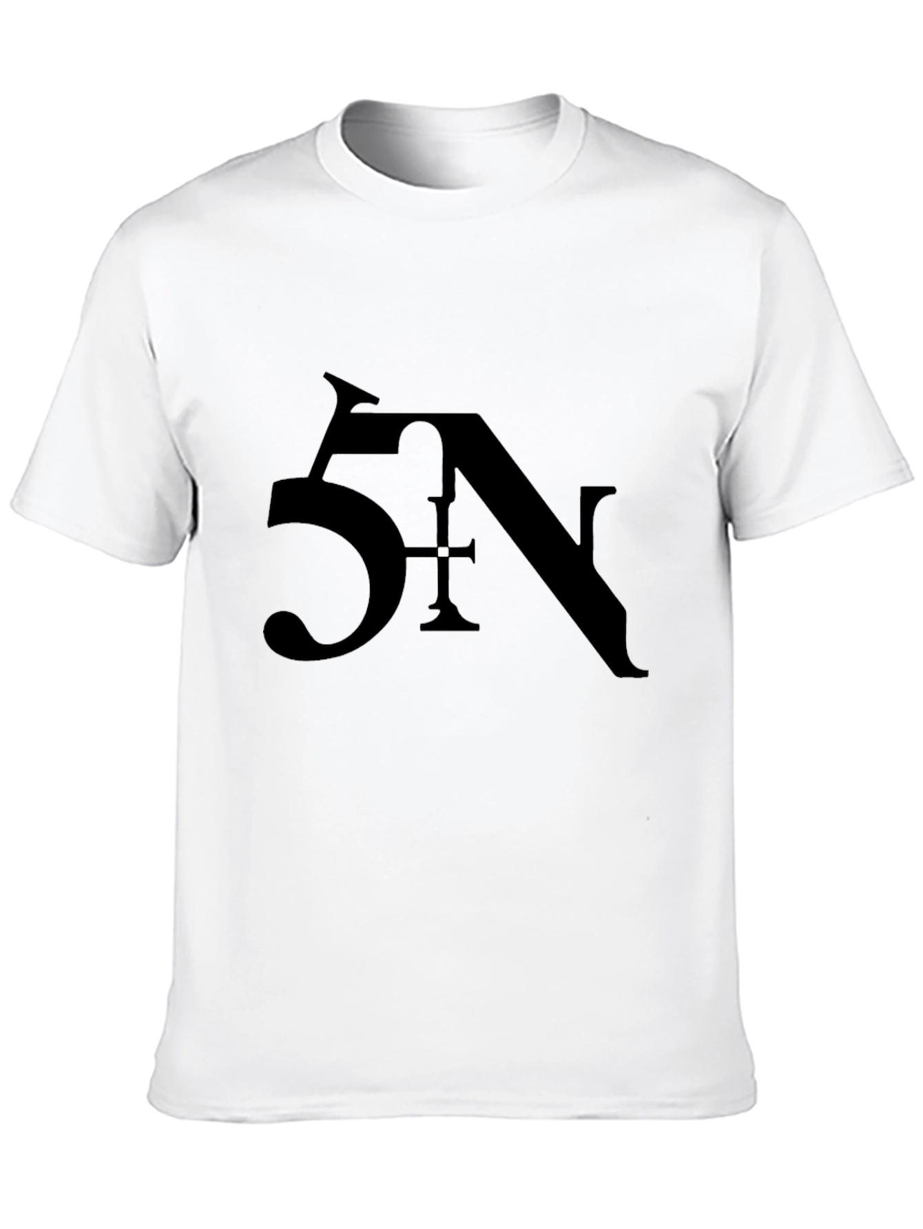 Black 5N Graphic Print T-Shirt Casual Wear