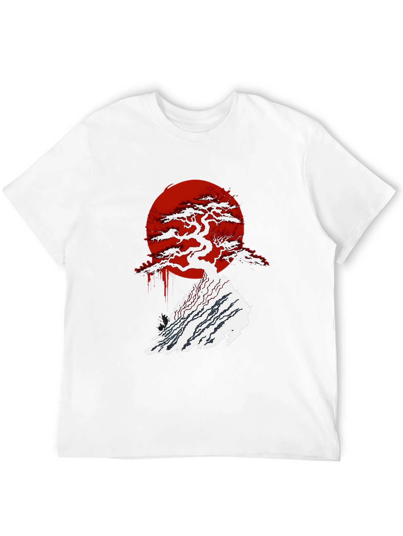 Bonsai Tree Graphic T-Shirt - Black
