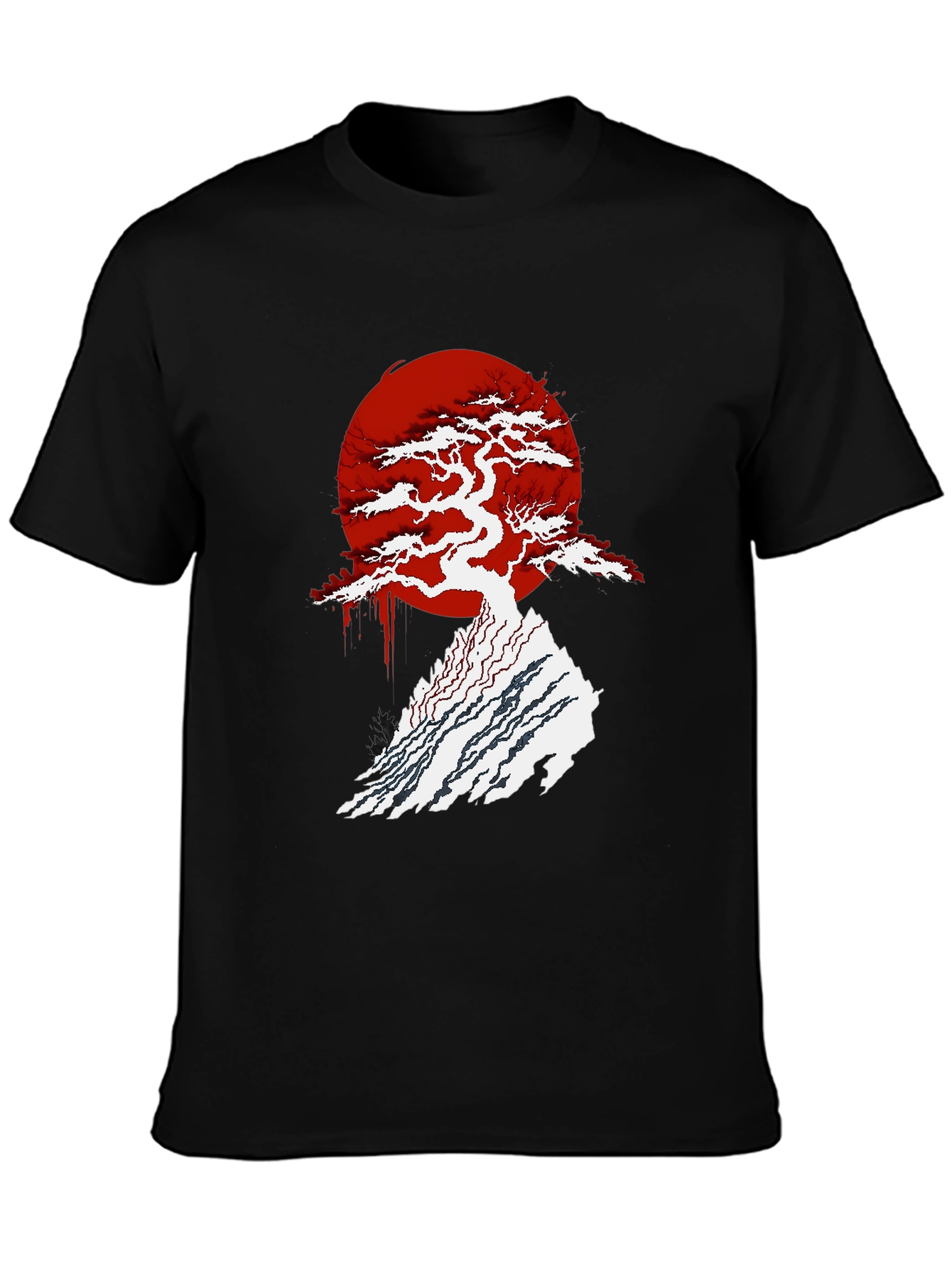 Bonsai Tree Graphic T-Shirt - Black