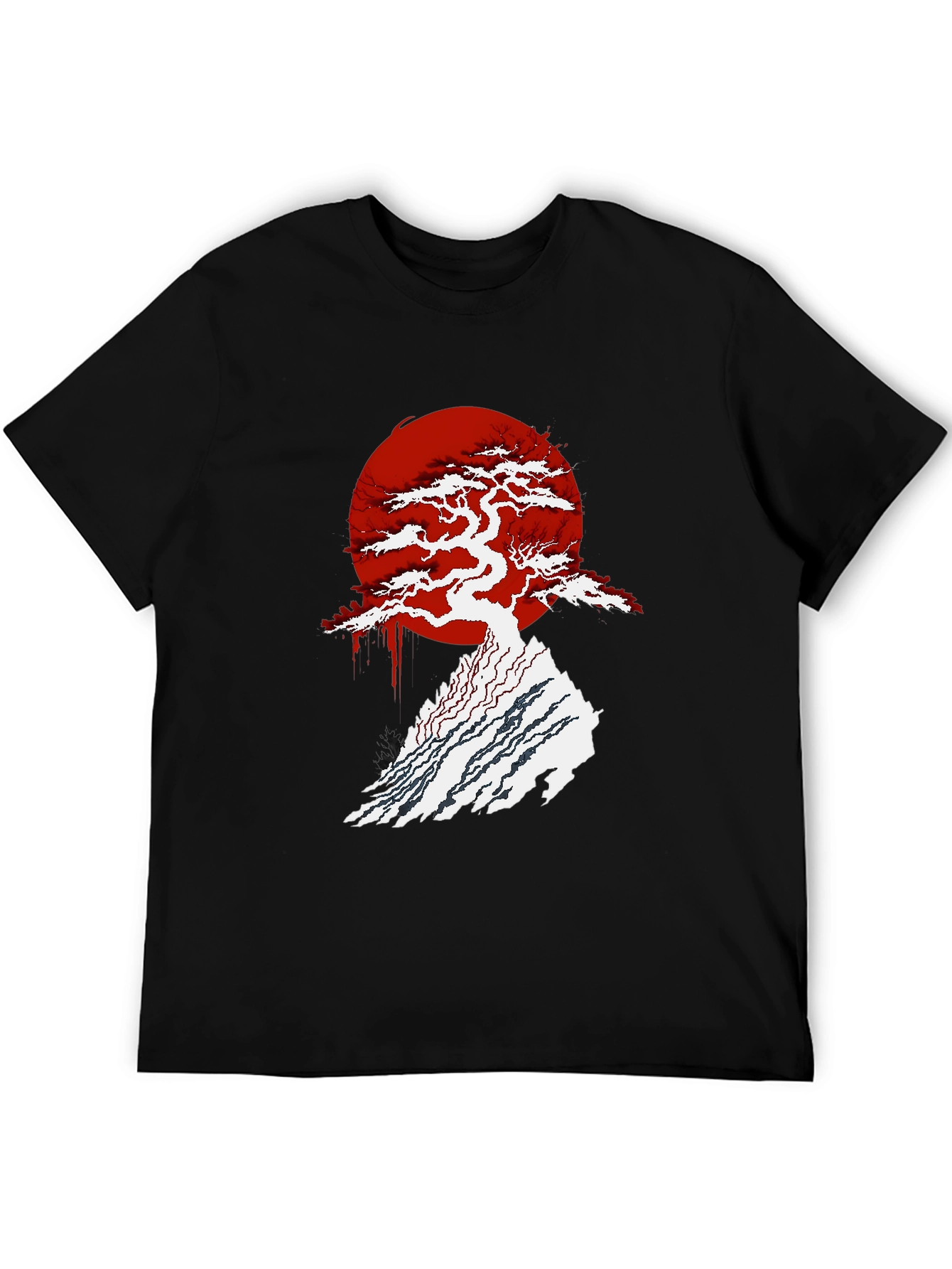 Bonsai Tree Graphic T-Shirt - Black